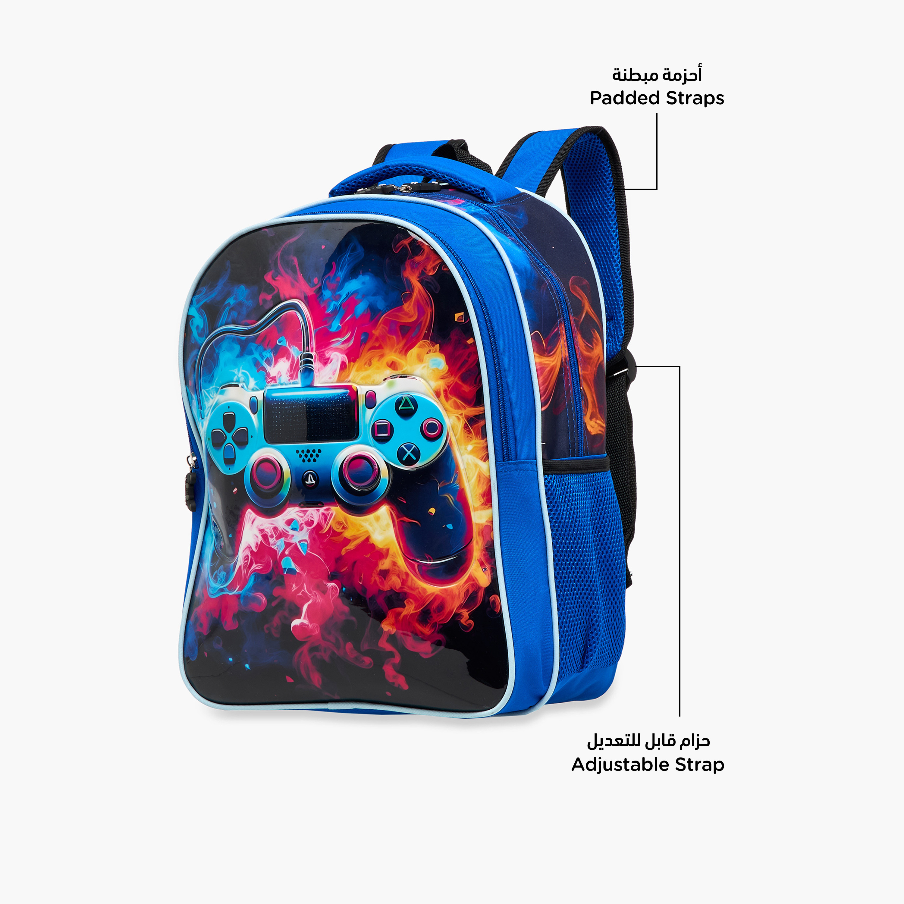 Juniors Gamer Print 5-Piece Backpack Set - 16 inches-school-bagsandbackpacks-backpacks-image-9