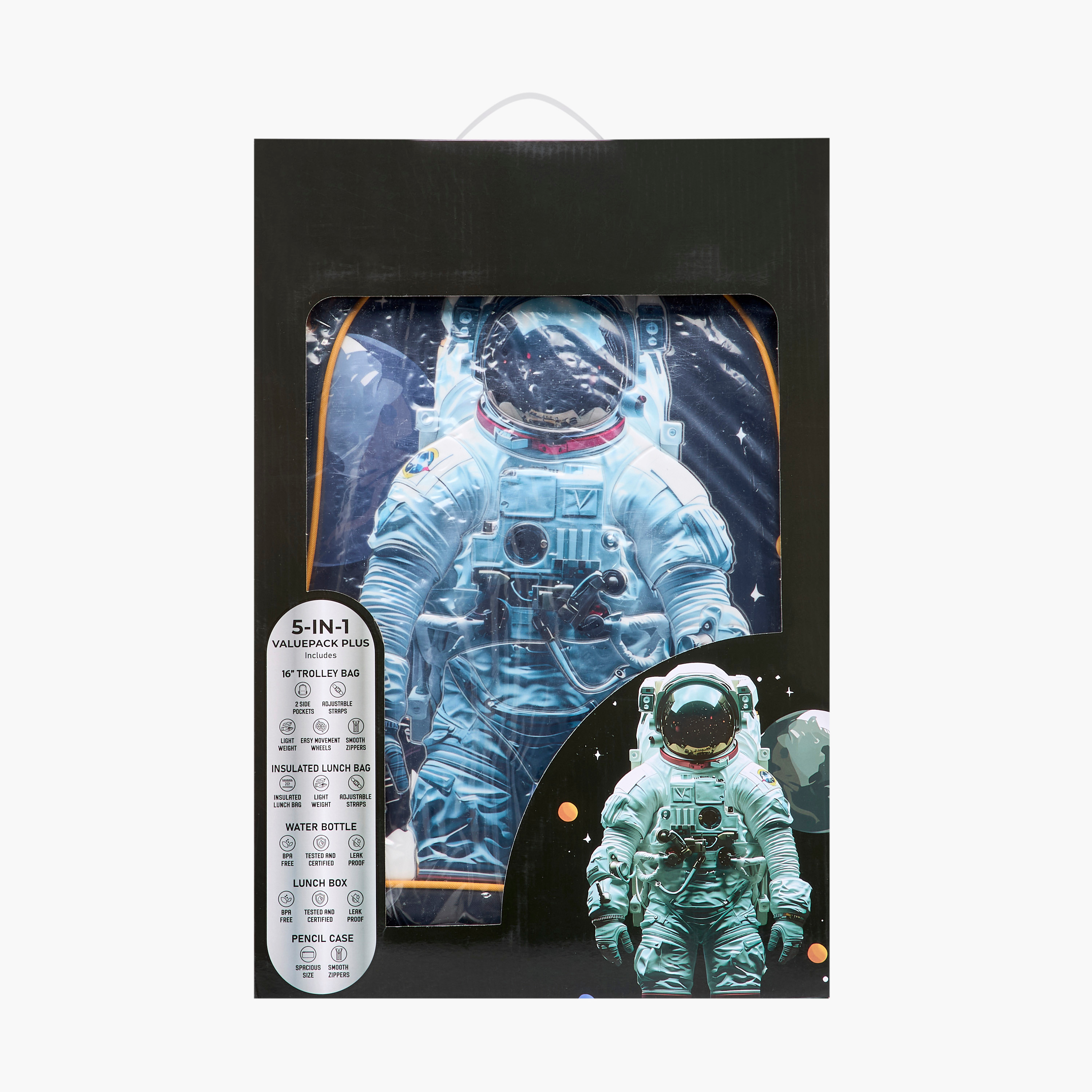 Juniors 5-Piece Astronaut Print Trolley Backpack Set - 16 inches-school-bagsandbackpacks-trolleybags-image-27