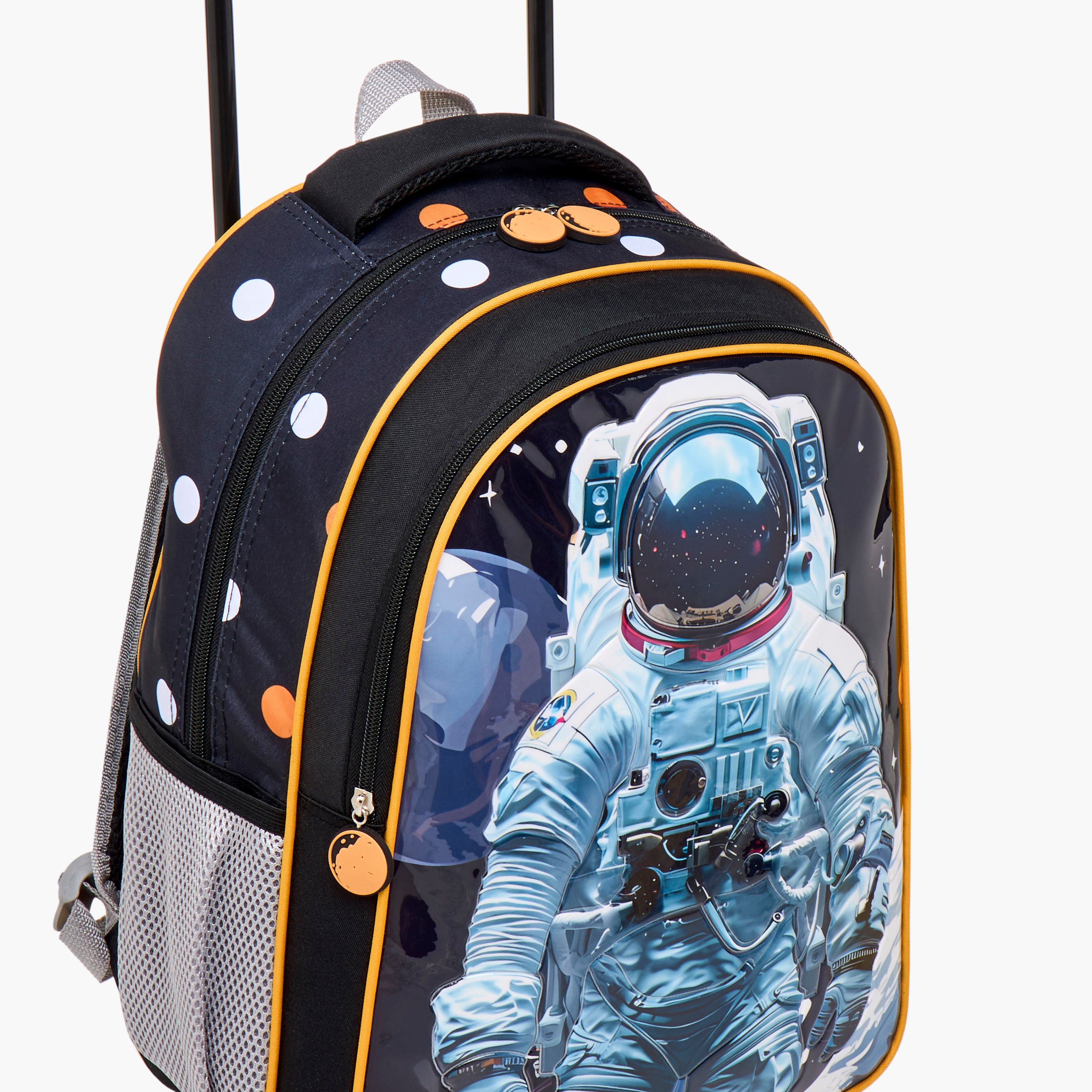 طقم شنطة ترولي وشنطة ظهر بطبعات 5 قطع رائد فضاء من جونيورز - 16 بوصة-school-bagsandbackpacks-trolleybags-image-4