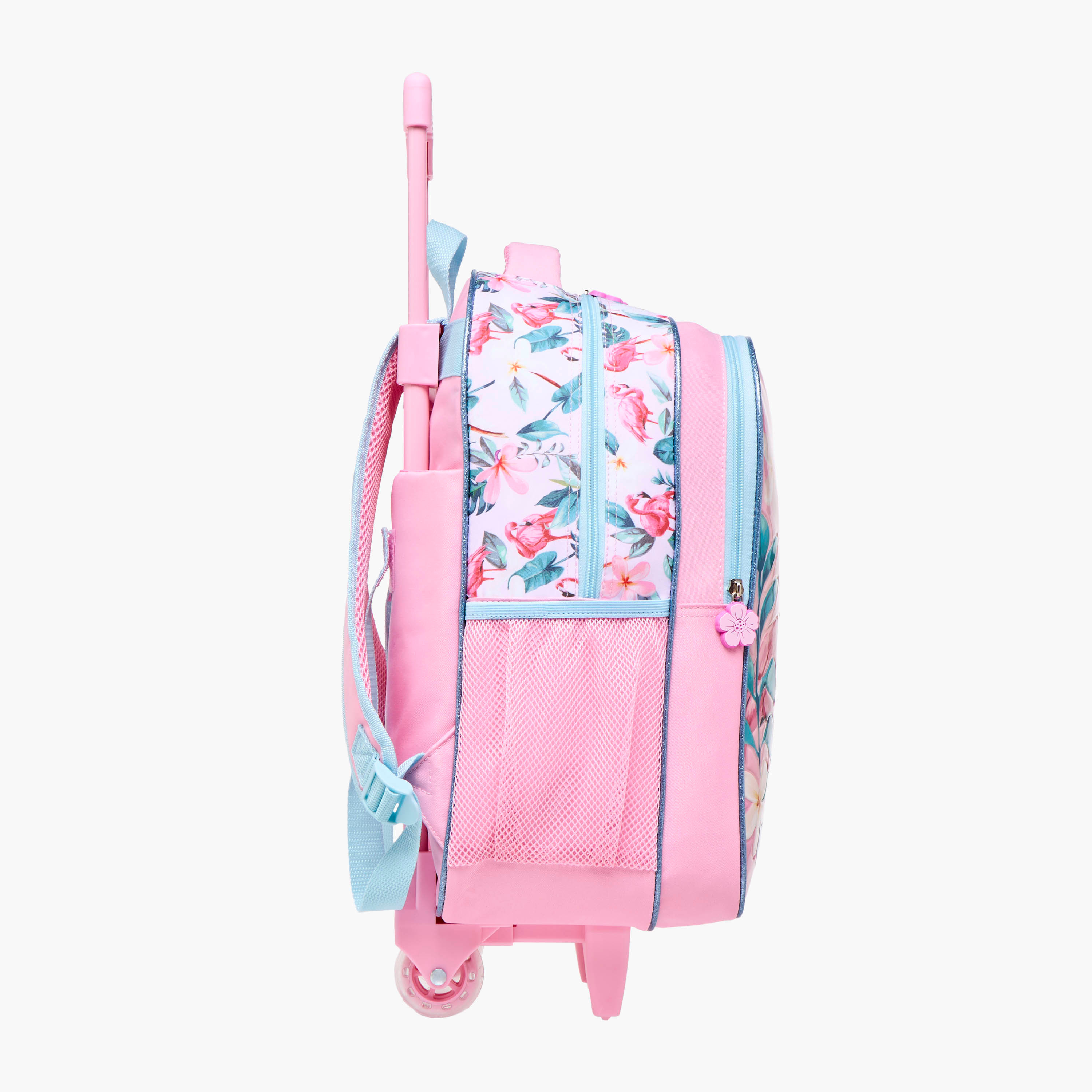 Juniors 5-Piece Flamingo Print Trolley Backpack Set - 16 inches-school-bagsandbackpacks-trolleybags-image-6