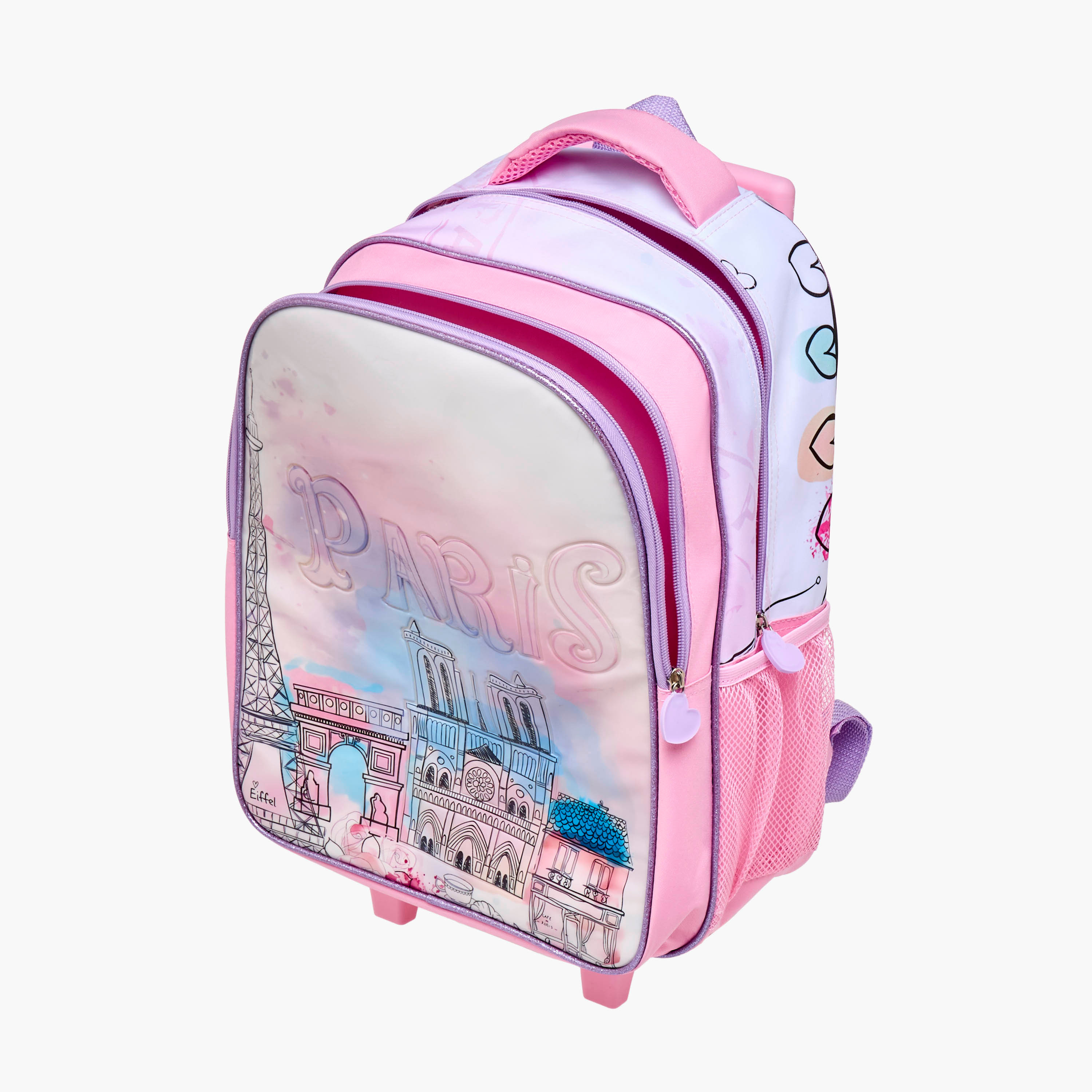 Juniors 5-Piece Paris Print Trolley Backpack Set - 16 inches-school-bagsandbackpacks-trolleybags-image-14