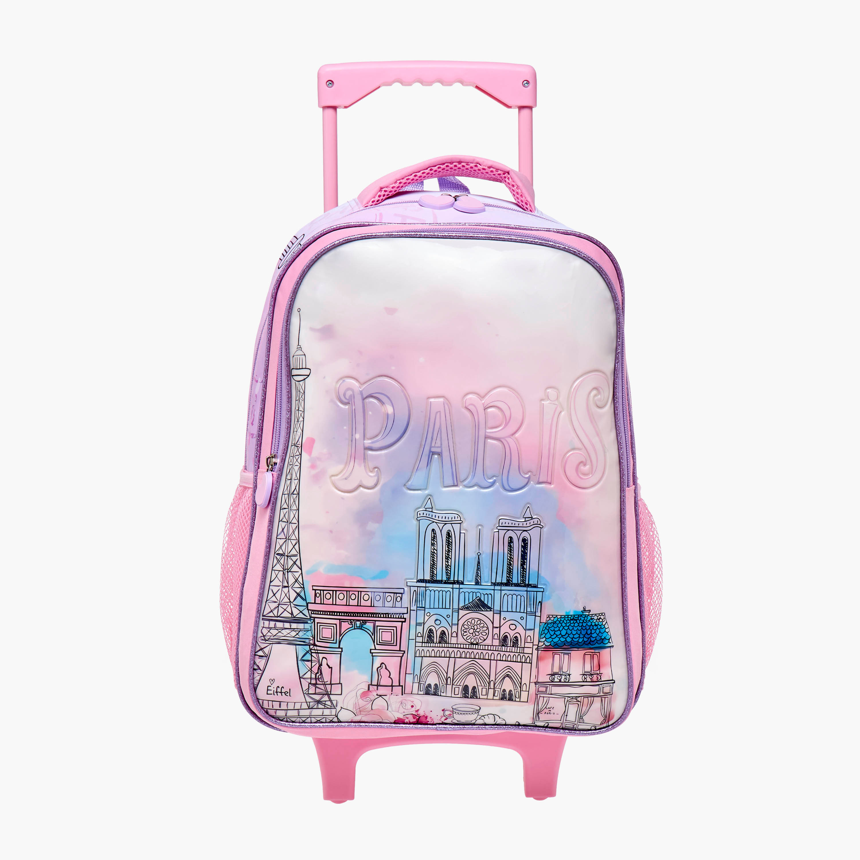 Juniors 5-Piece Paris Print Trolley Backpack Set - 16 inches-school-bagsandbackpacks-trolleybags-image-2