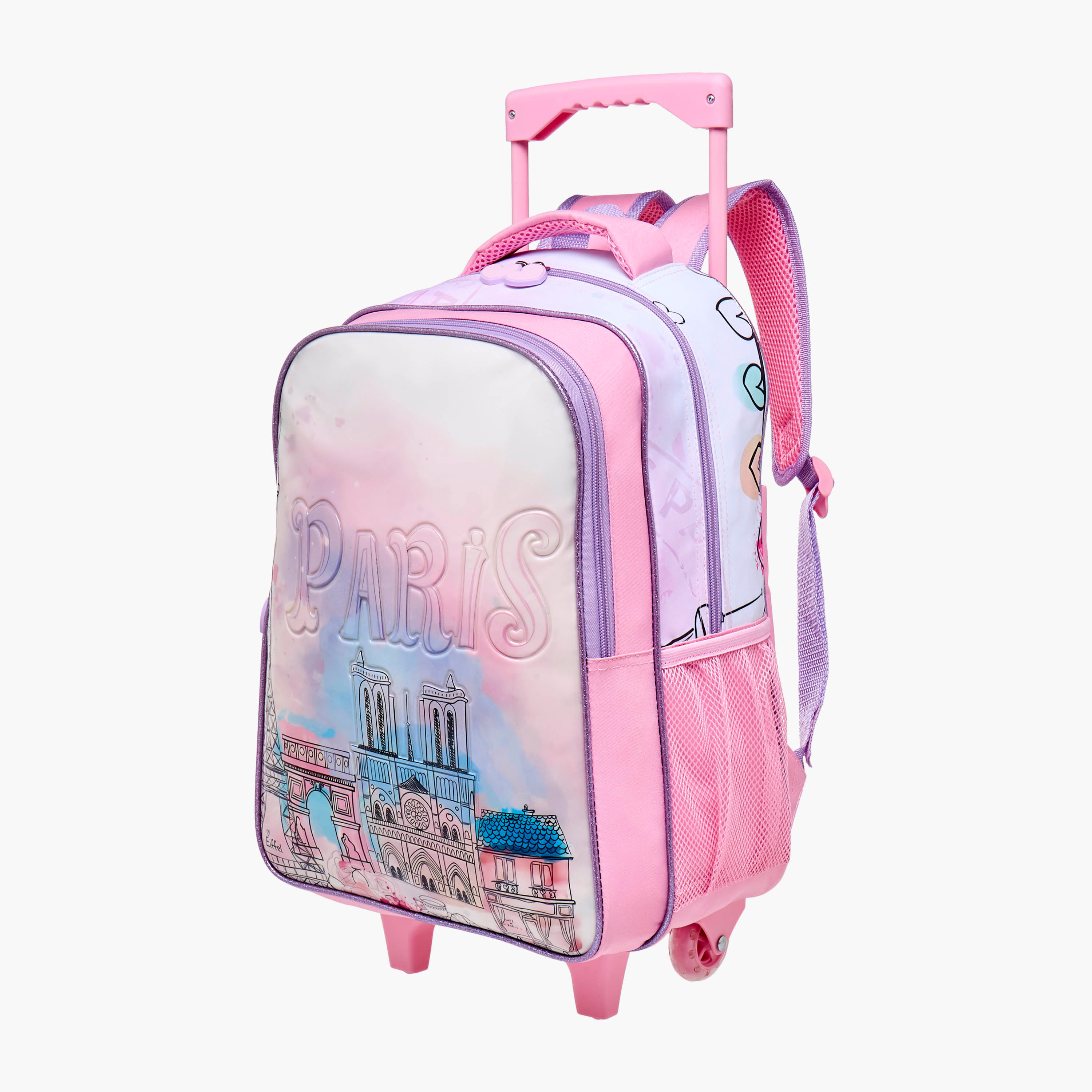 Juniors 5-Piece Paris Print Trolley Backpack Set - 16 inches-school-bagsandbackpacks-trolleybags-image-3