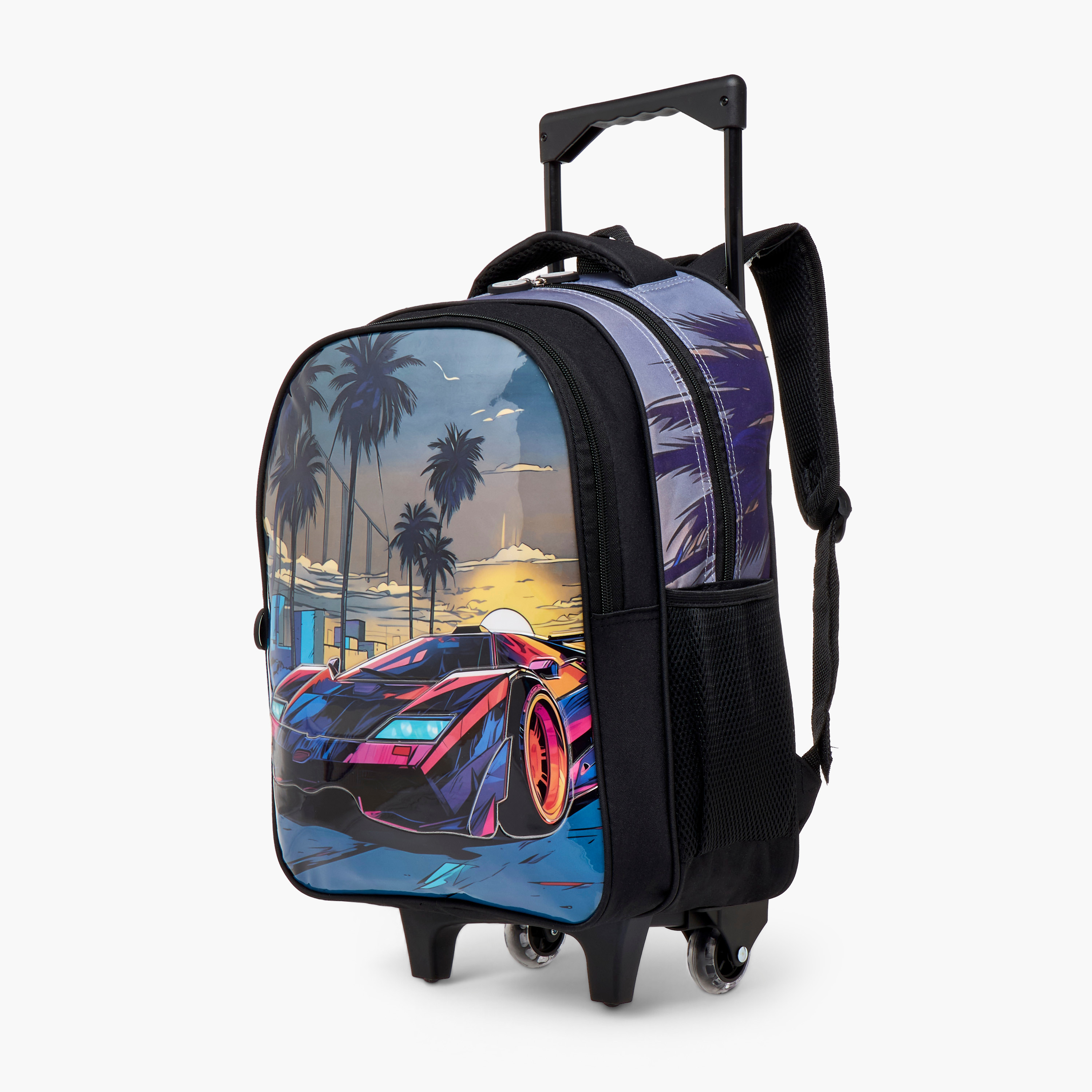 Juniors 5-Piece Graphic Print Trolley Backpack Set - 16 inches-school-bagsandbackpacks-trolleybags-image-3