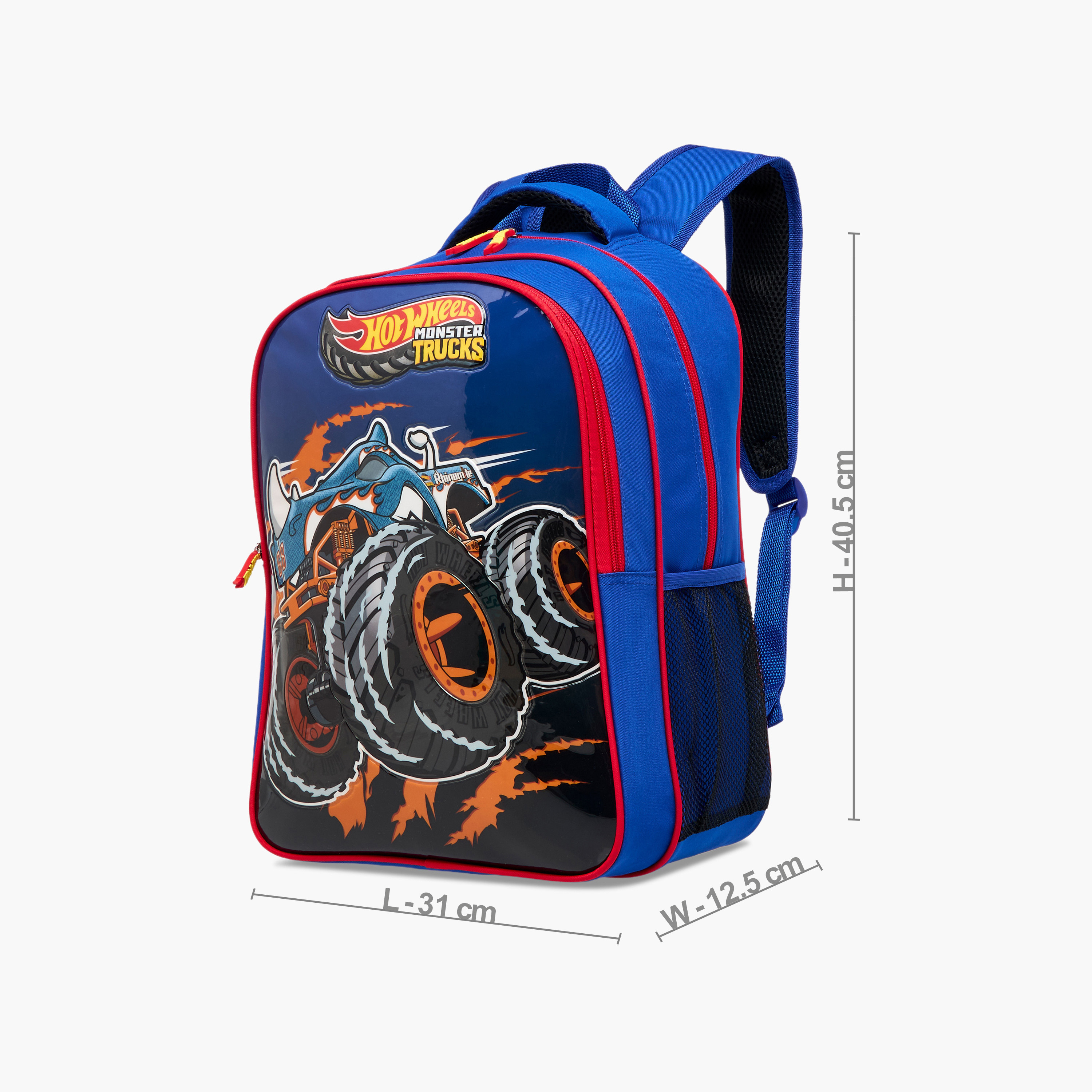 Hot Wheels 5-Piece Monster Truck Print Backpack Set - 16 inches-school-bagsandbackpacks-sets-image-5