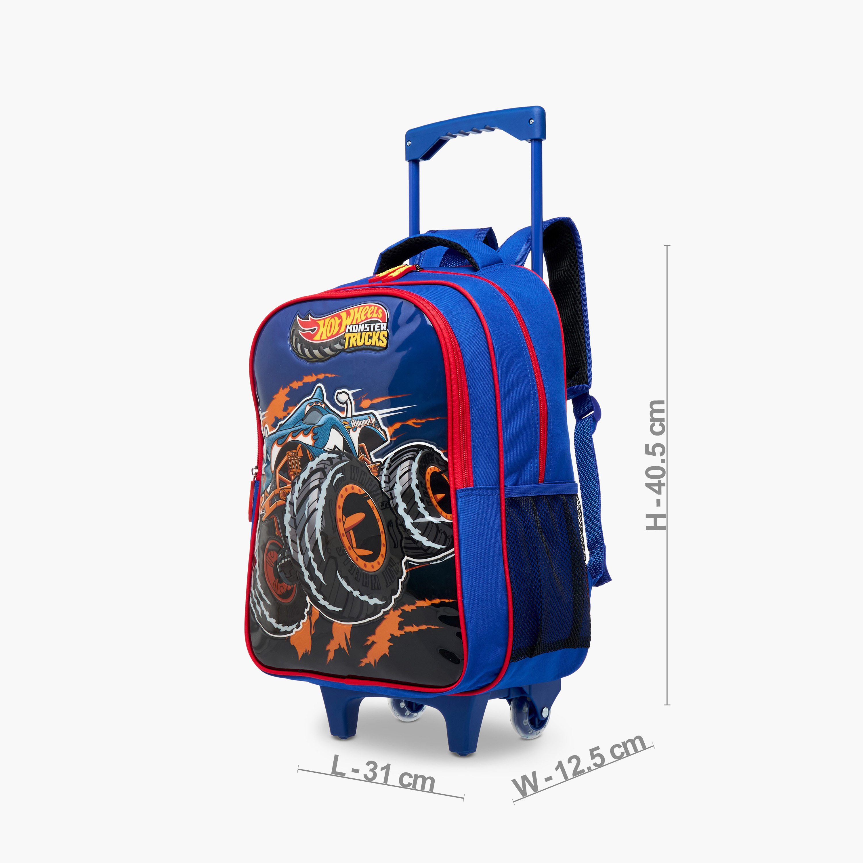 Hot Wheels 5-Piece Monster Truck Print Trolley Backpack Set - 16 inches-school-bagsandbackpacks-trolleybags-image-5