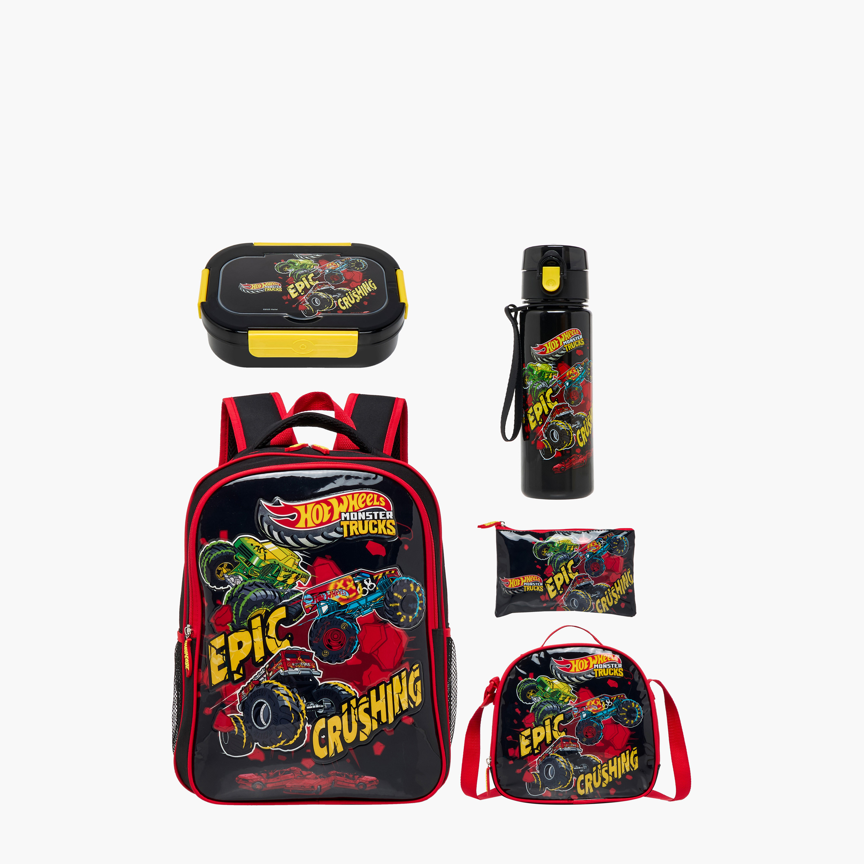 طقم شنطة ظهر 5 قطع بطبعات من هوت ويلز - 16 بوصة-school-bagsandbackpacks-sets-image-10