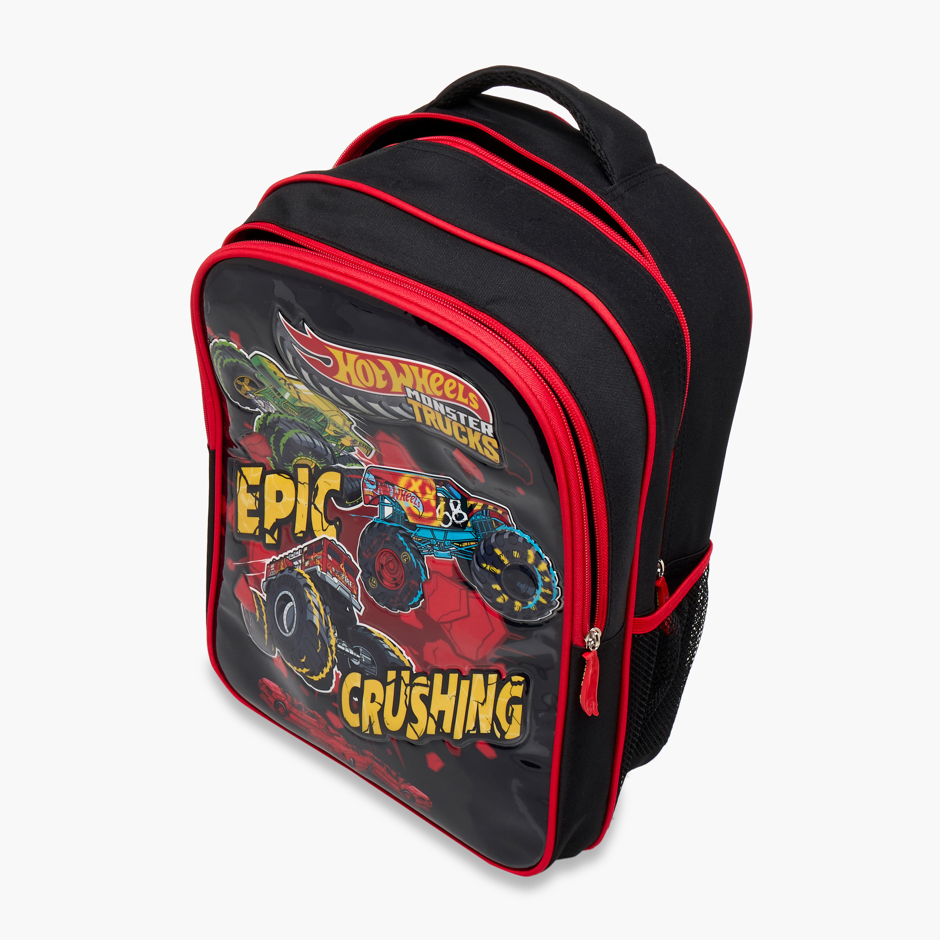 Hot Wheels 5-Piece Monster Truck Print Backpack Set - 16 inches-school-bagsandbackpacks-sets-image-13