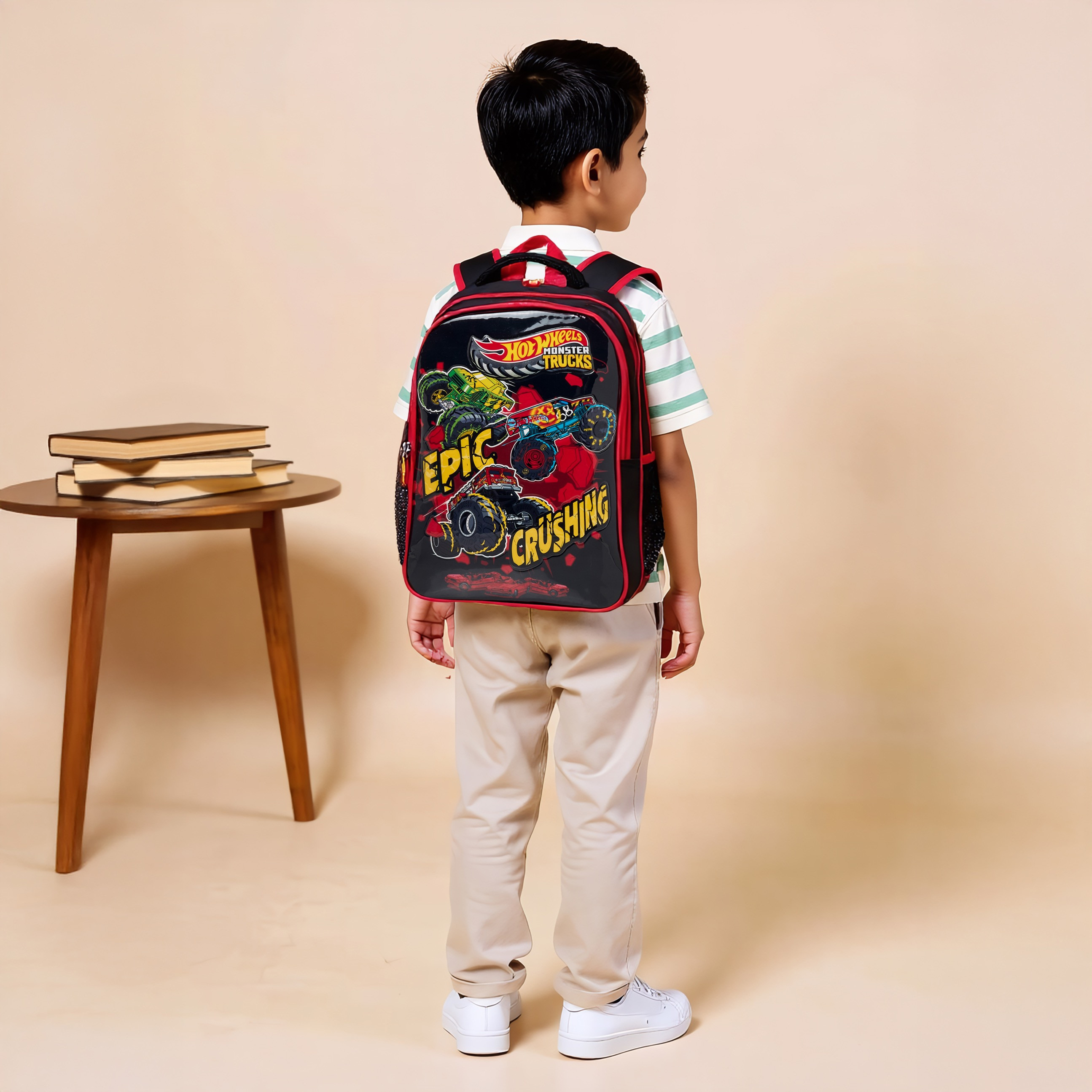 طقم شنطة ظهر 5 قطع بطبعات من هوت ويلز - 16 بوصة-school-bagsandbackpacks-sets-image-9