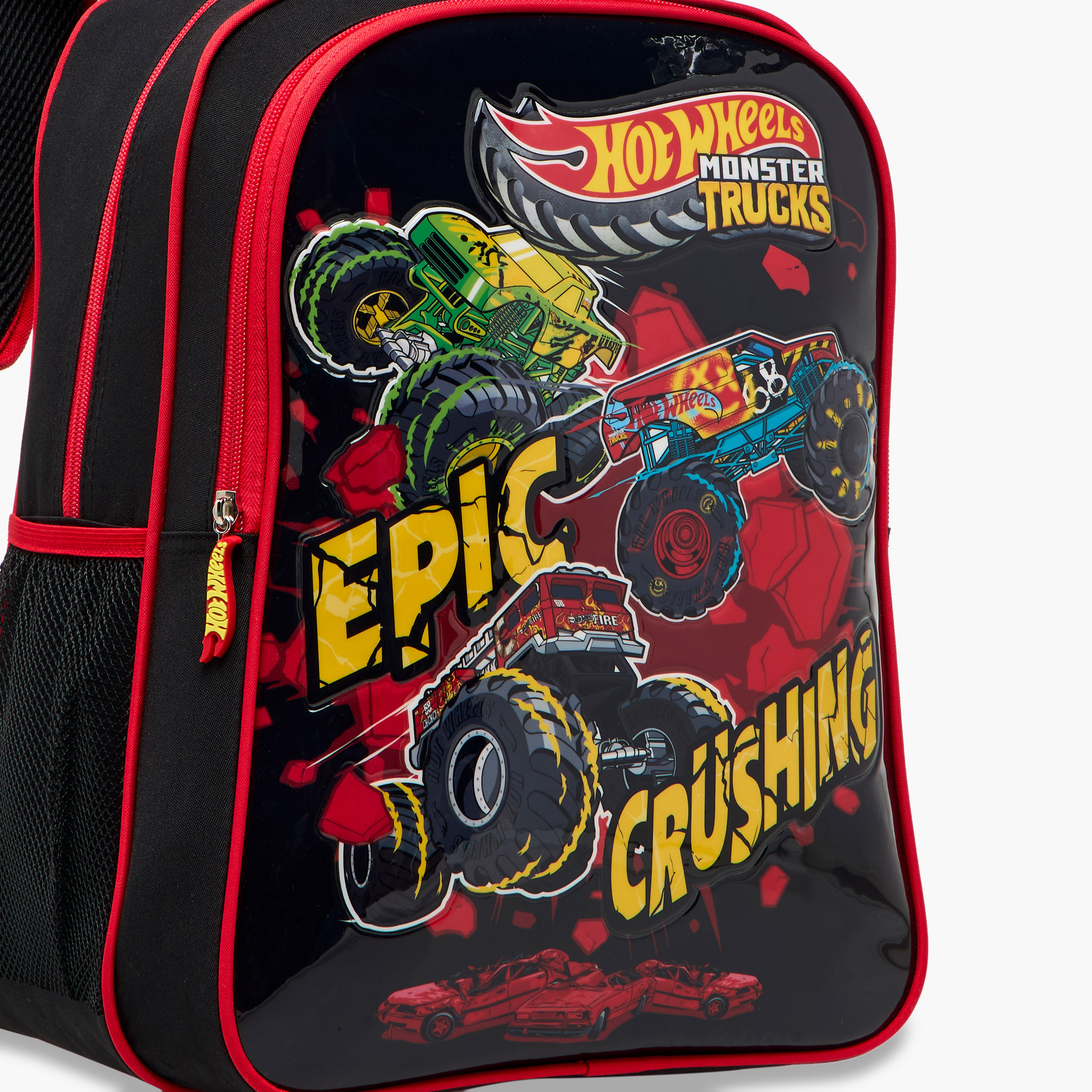 Hot Wheels 5-Piece Monster Truck Print Backpack Set - 16 inches-school-bagsandbackpacks-sets-image-11