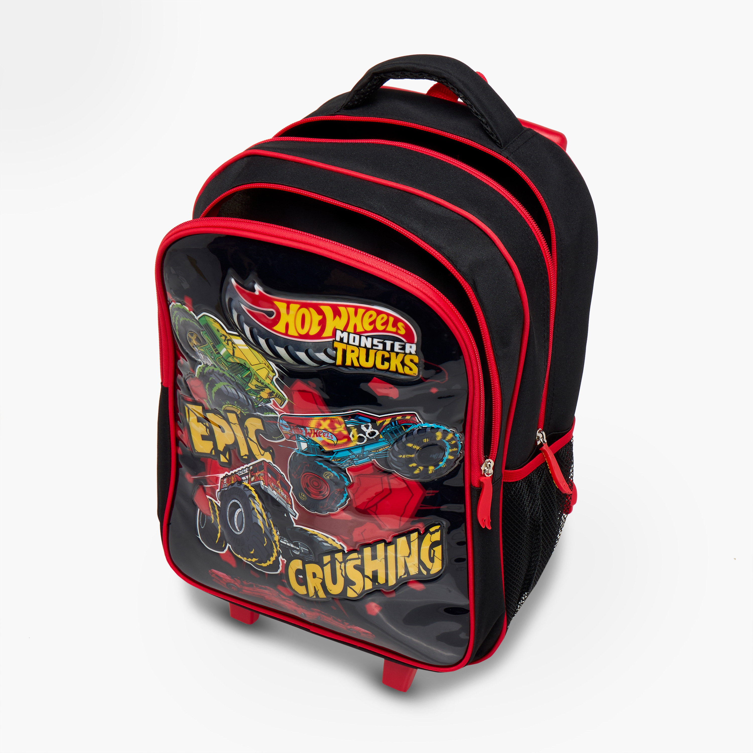 Hot Wheels 5-Piece Monster Truck Print Trolley Backpack Set - 16 inches-school-bagsandbackpacks-trolleybags-image-17