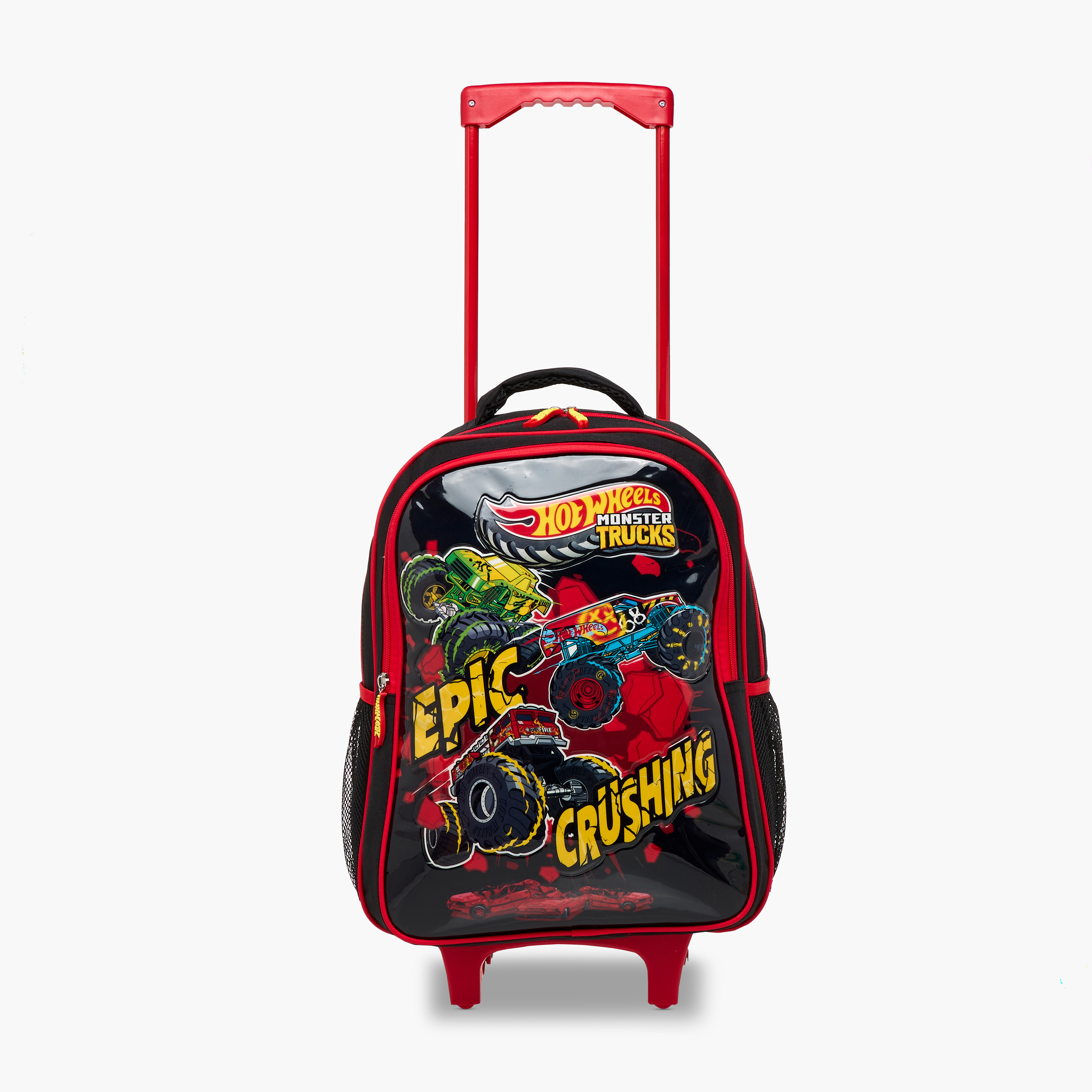 طقم شنطة ترولي 5 قطع بطبعات شاحنات الوحش من هوت ويلز – 16 بوصة-school-bagsandbackpacks-trolleybags-image-7