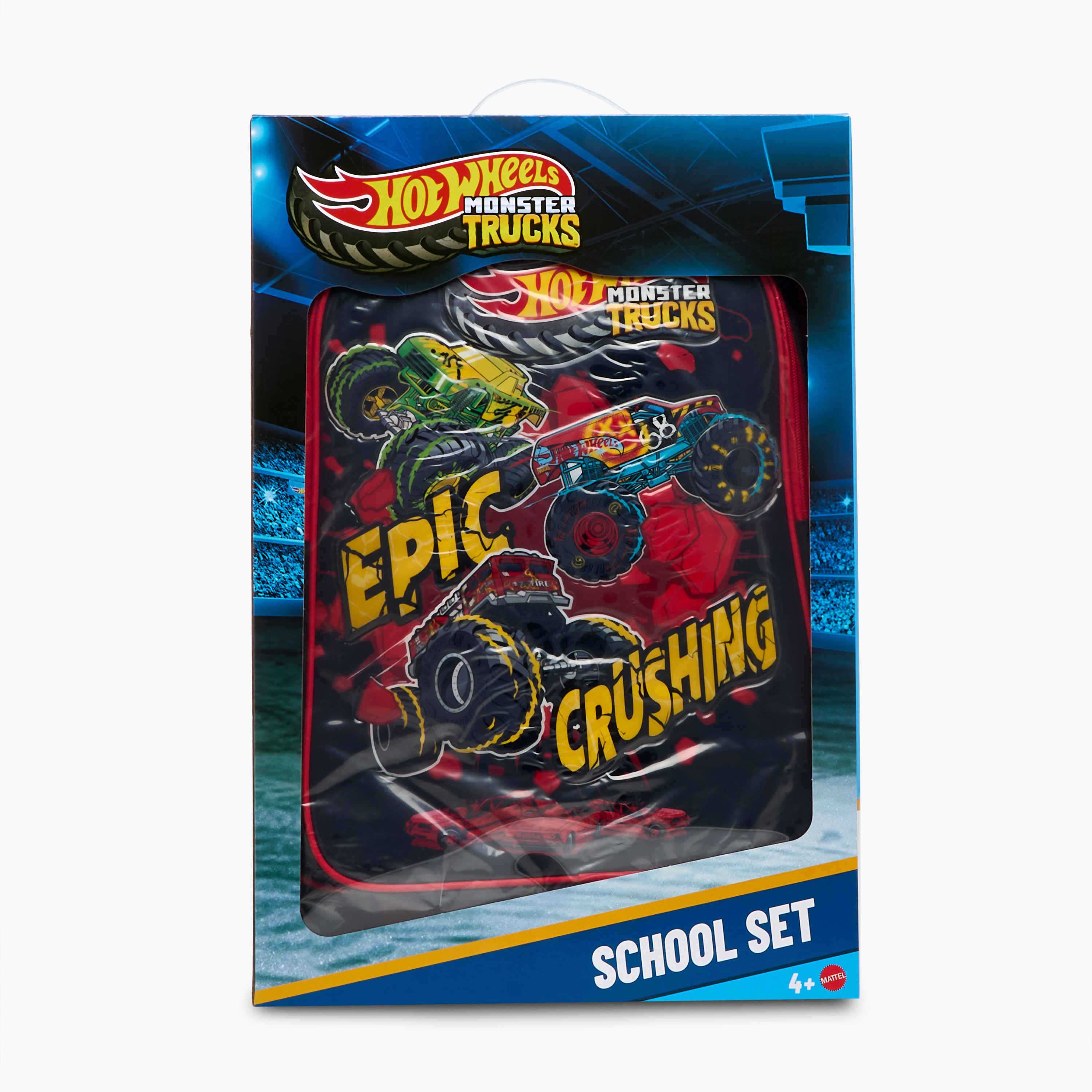 Hot Wheels 5-Piece Monster Truck Print Trolley Backpack Set - 16 inches-school-bagsandbackpacks-trolleybags-image-30