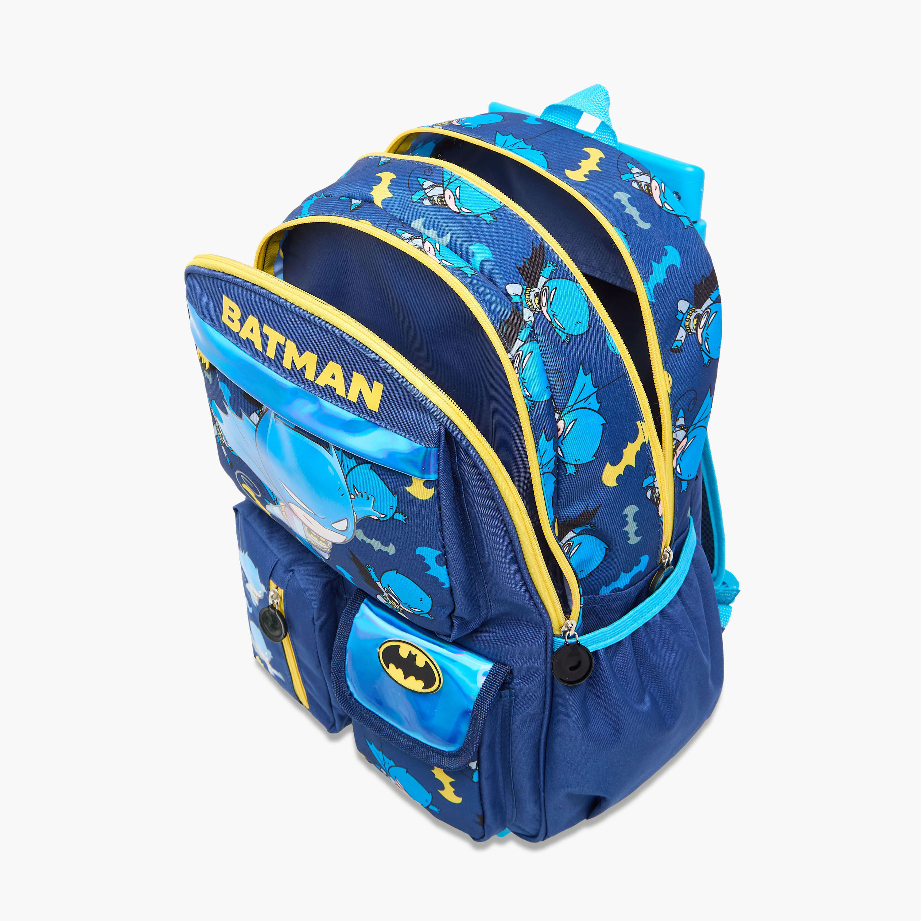 Batman Print Trolley Bag for Boys 5-8 Years with Adjustable Strap -school-bagsandbackpacks-trolleybags-image-16