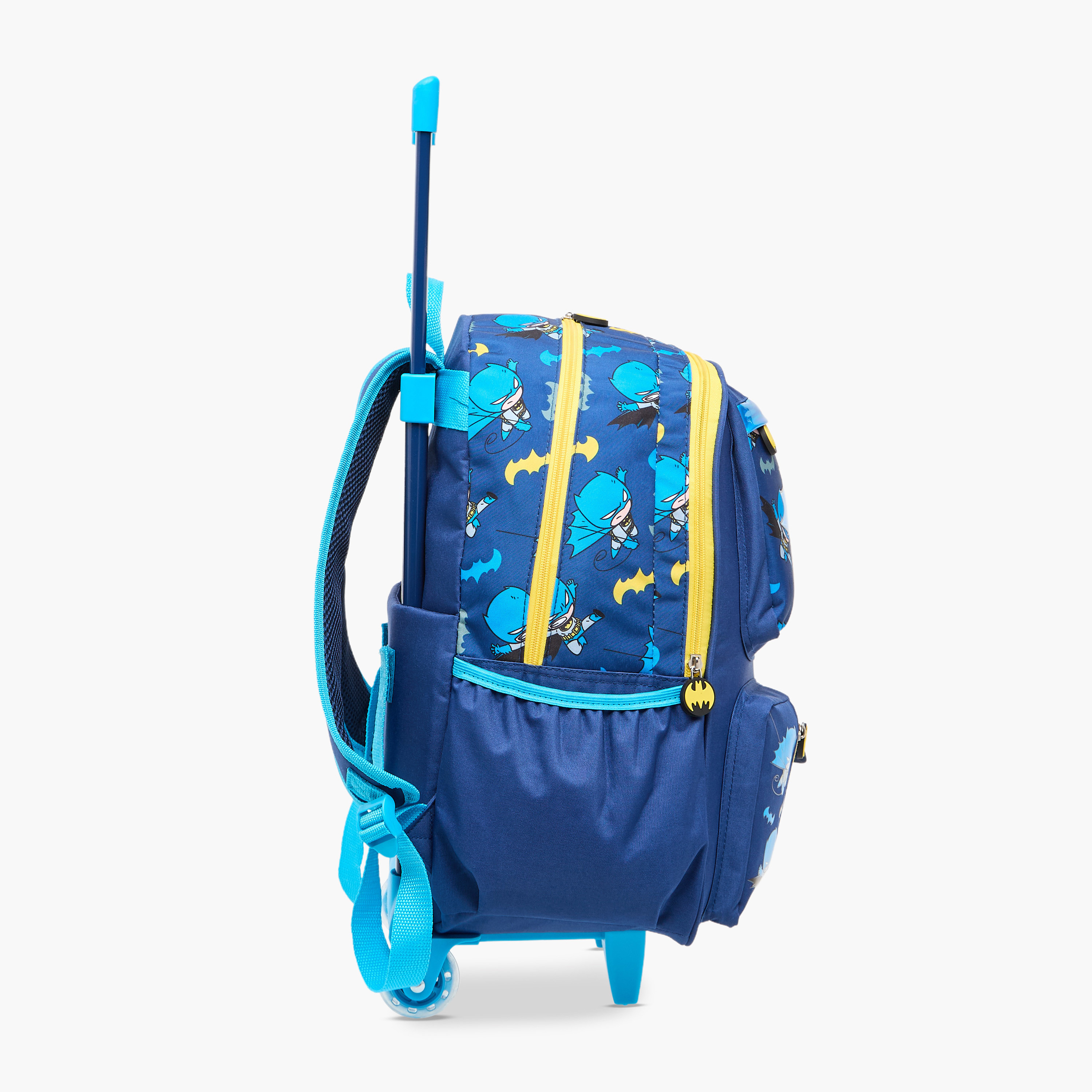 Batman Print Trolley Bag for Boys 5-8 Years with Adjustable Strap -school-bagsandbackpacks-trolleybags-image-5