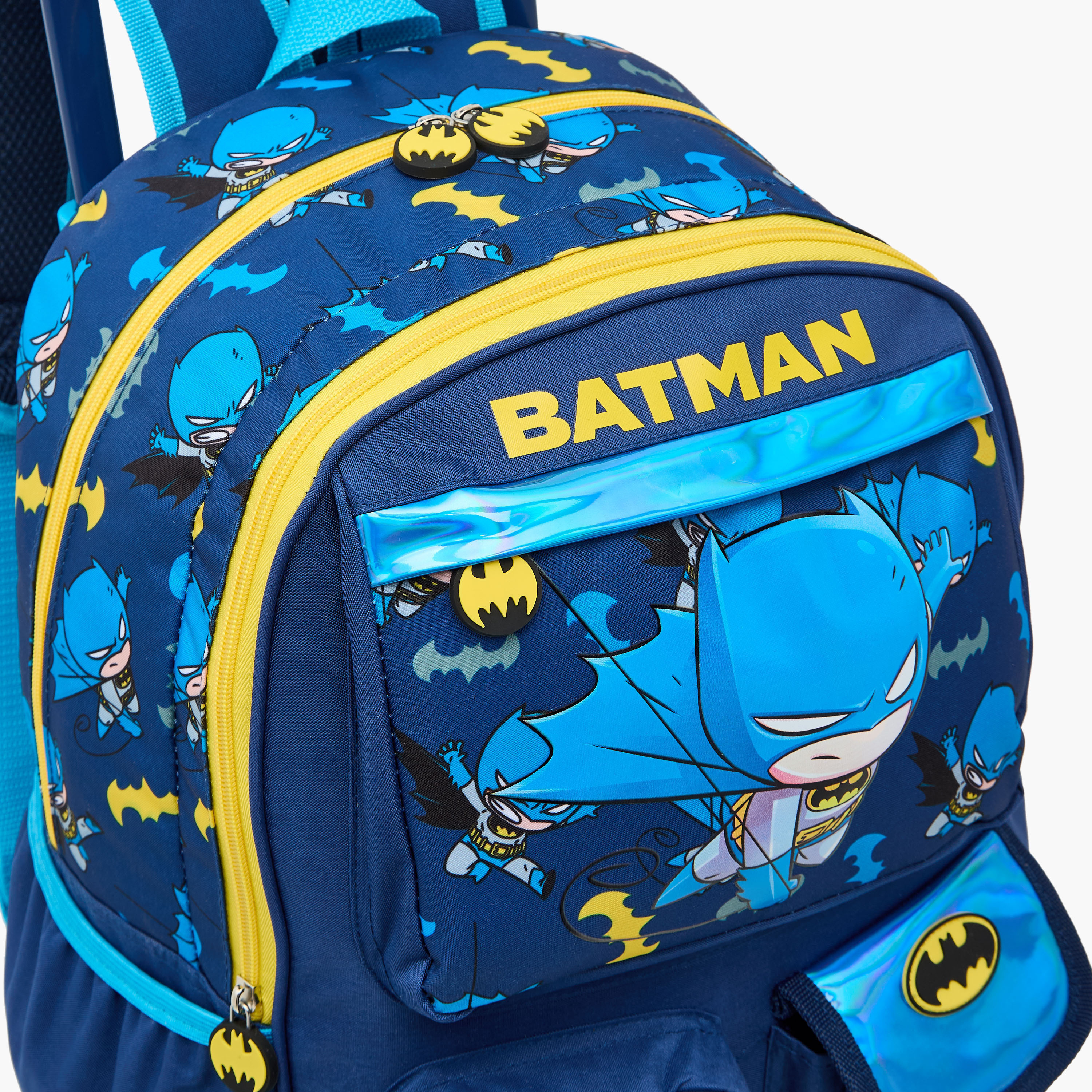Batman Print Trolley Bag for Boys 5-8 Years with Adjustable Strap -school-bagsandbackpacks-trolleybags-image-10