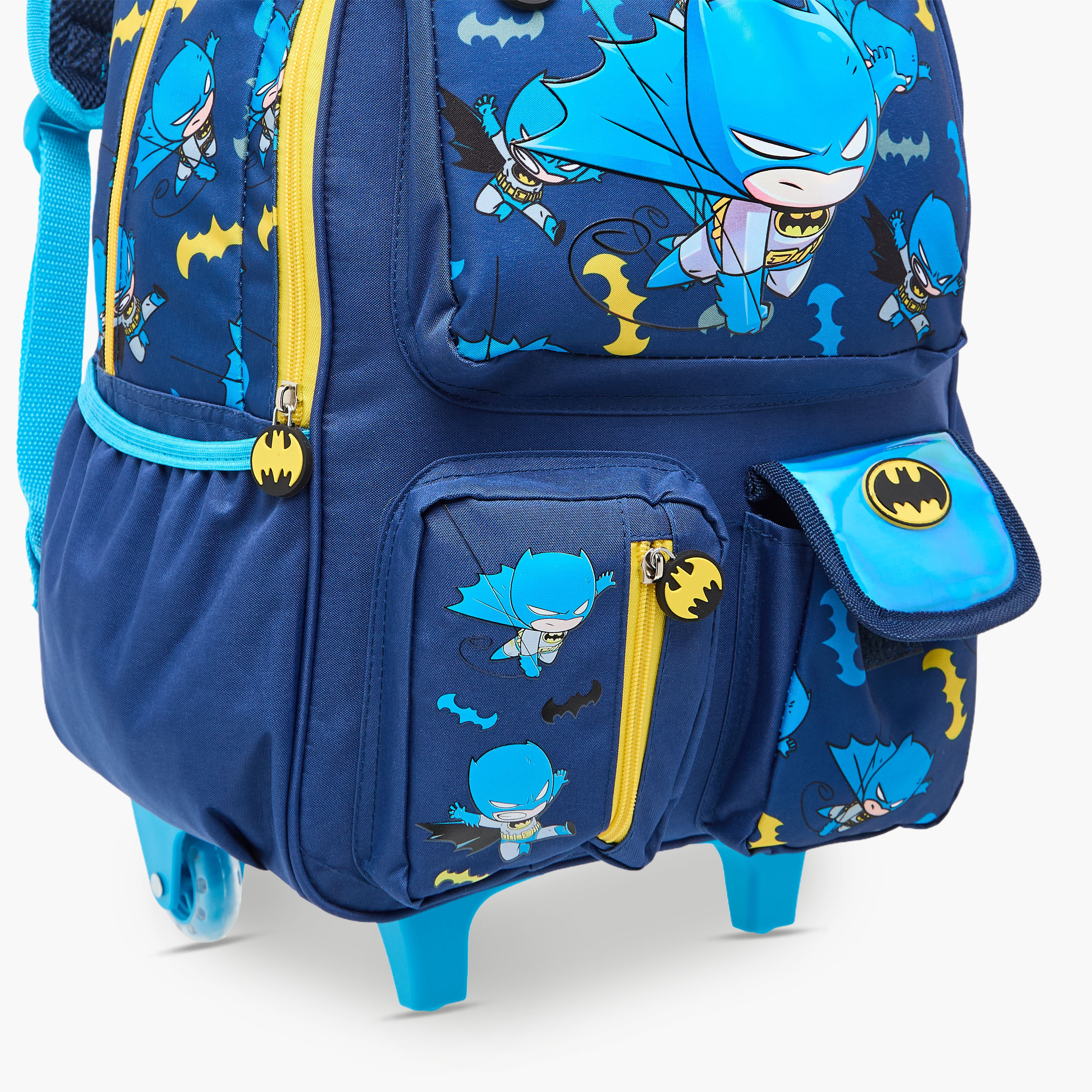 Batman Print Trolley Bag for Boys 5-8 Years with Adjustable Strap -school-bagsandbackpacks-trolleybags-image-11
