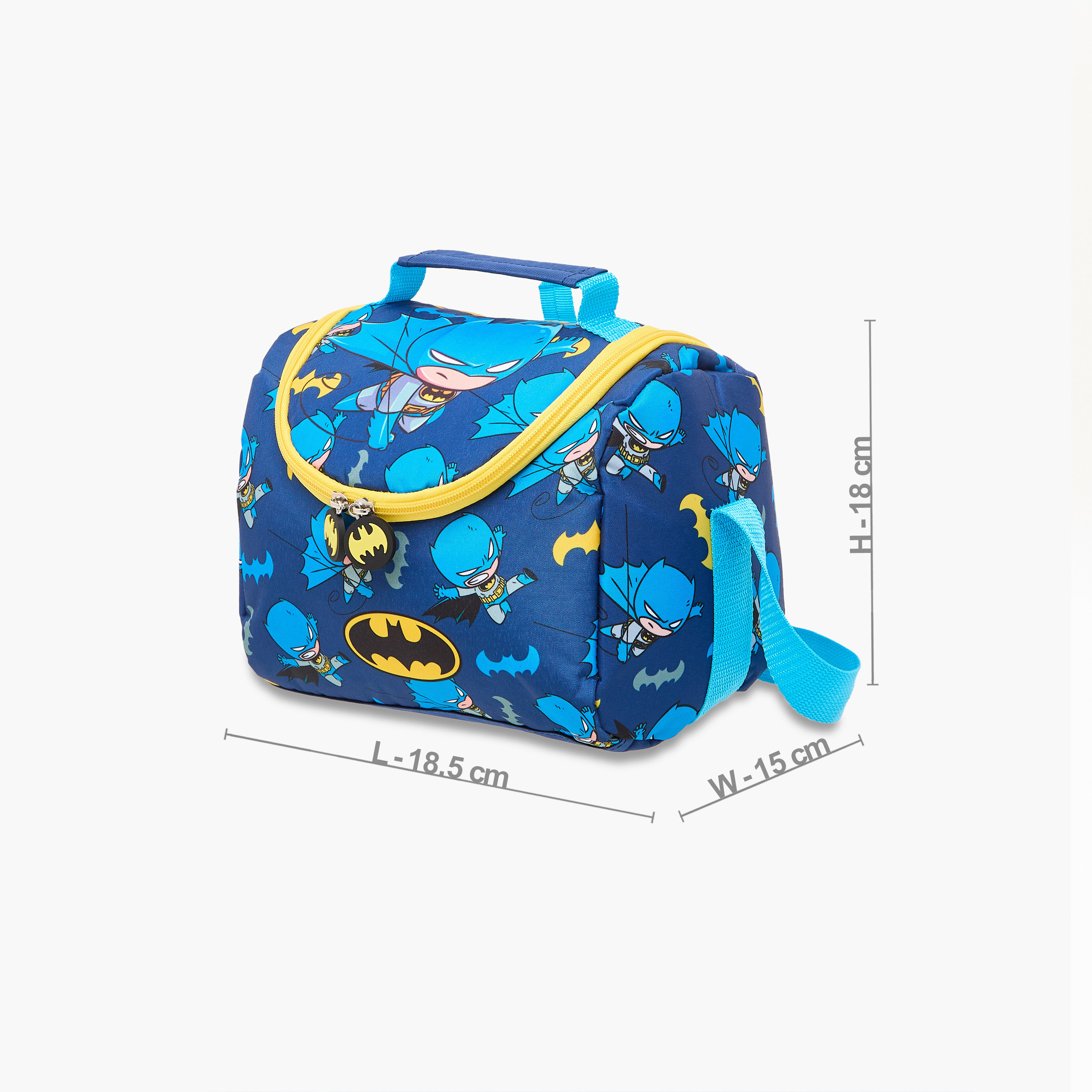 Batman Print Insulated Lunch Bag with Zip Closure-school-lunchessentials-lunchbags-image-2