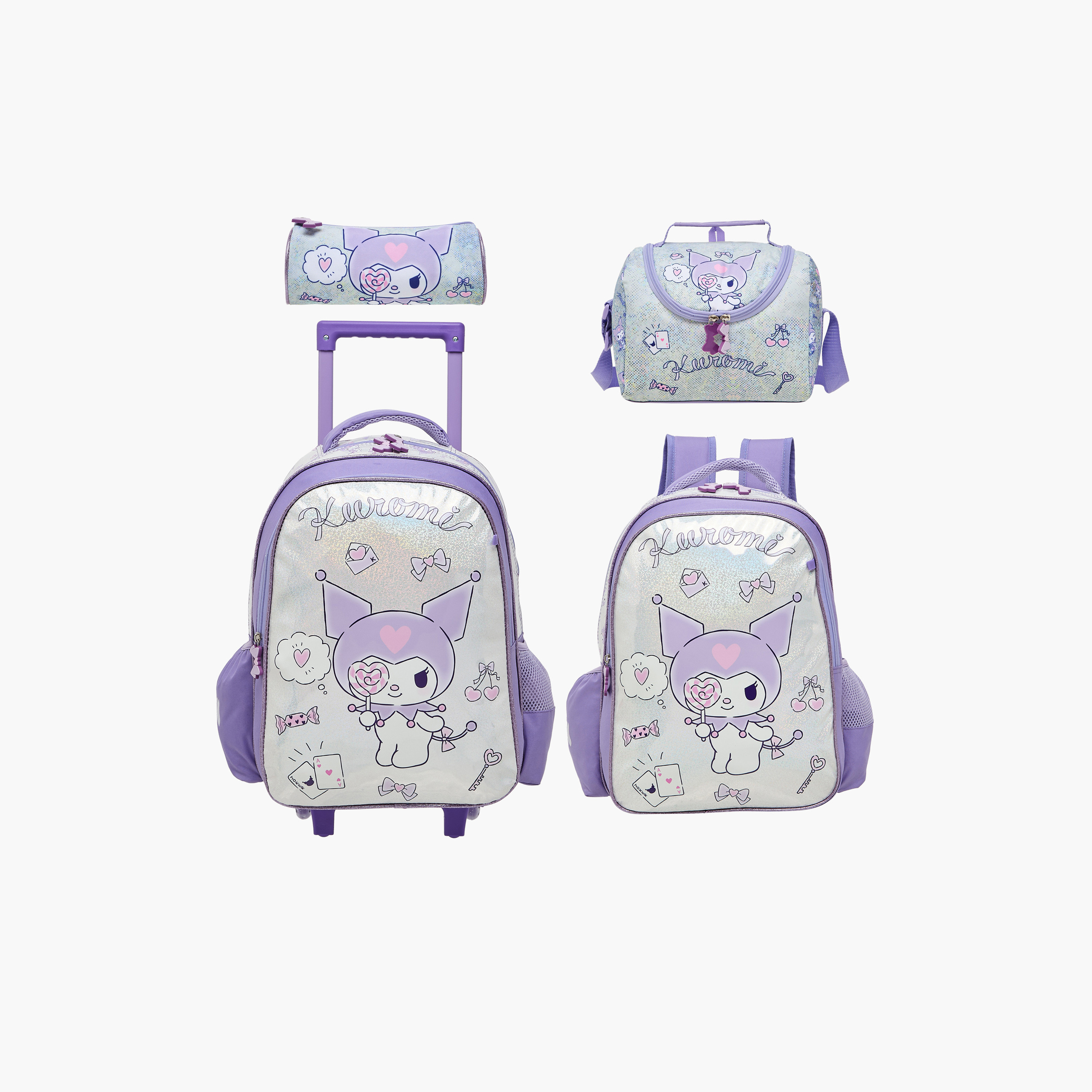 مقلمة بطبعات هالو كيتي مع سحّاب إغلاق-school-stationery-pencilcases-image-7
