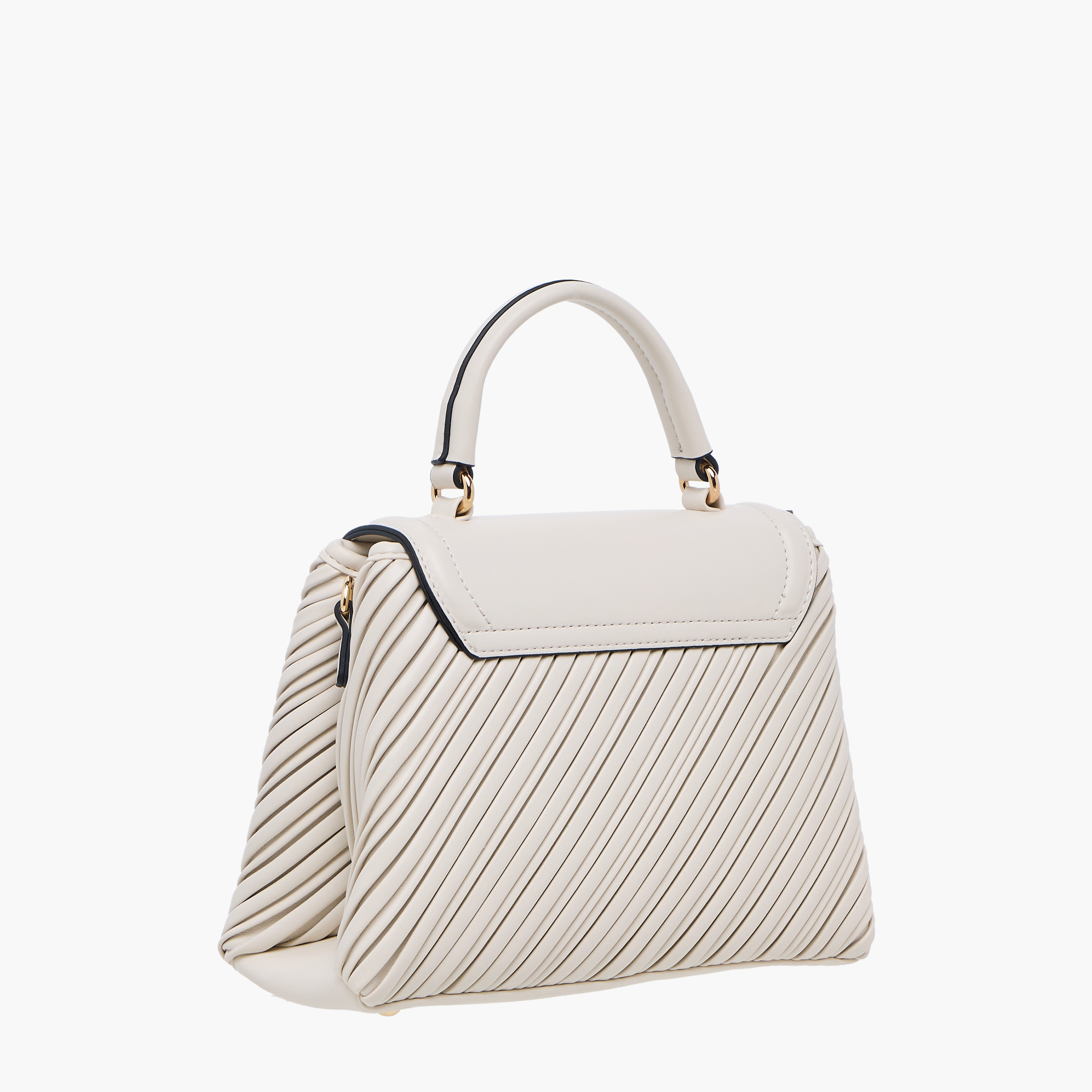 Celeste Pleated Satchel Bag with Grab Handle and Button Closure-women-bagsandwallets-handbags-image-5