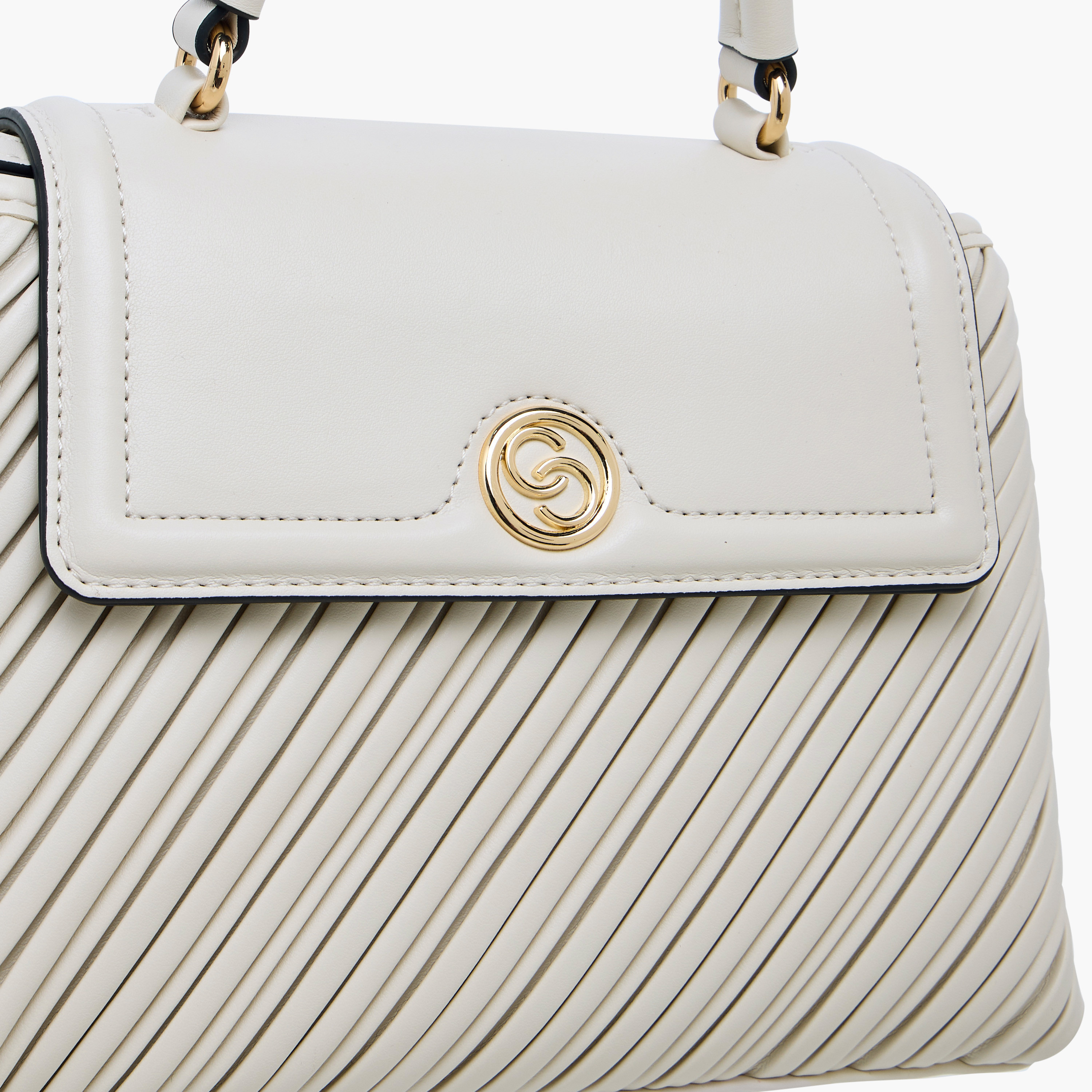 Celeste Pleated Satchel Bag with Grab Handle and Button Closure-women-bagsandwallets-handbags-image-6