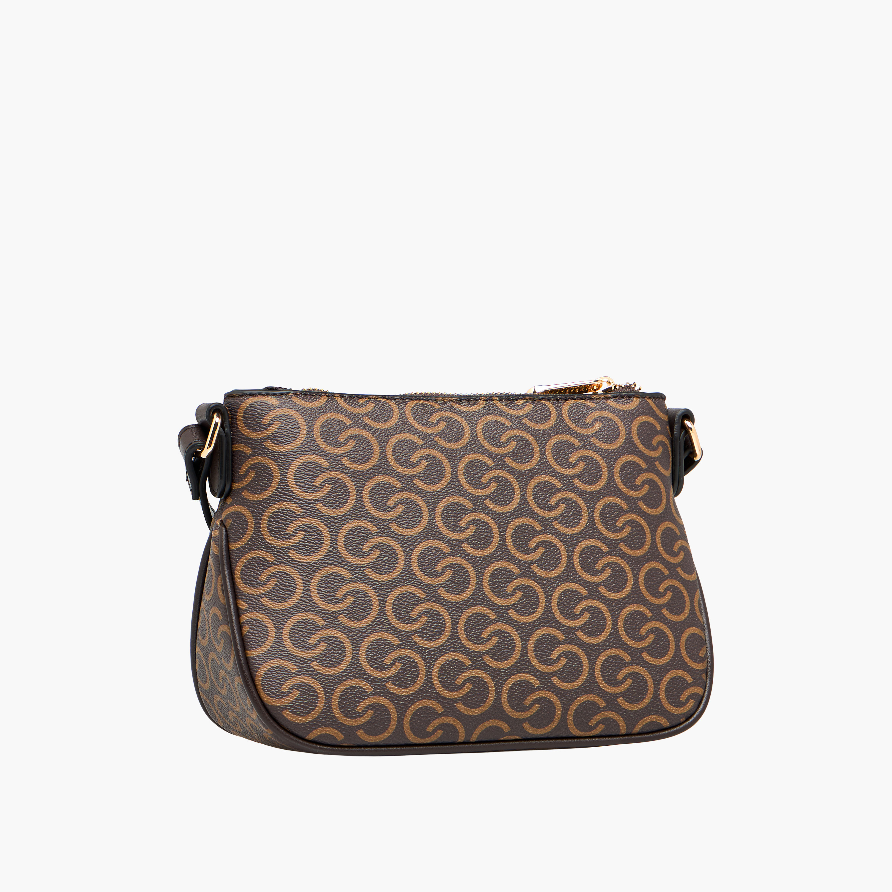 شنطة كروس بودي بطبعات مونوجرام وحزام قابل للتعديل وسحاب إغلاق من سيليست-women-bagsandwallets-handbags-image-4