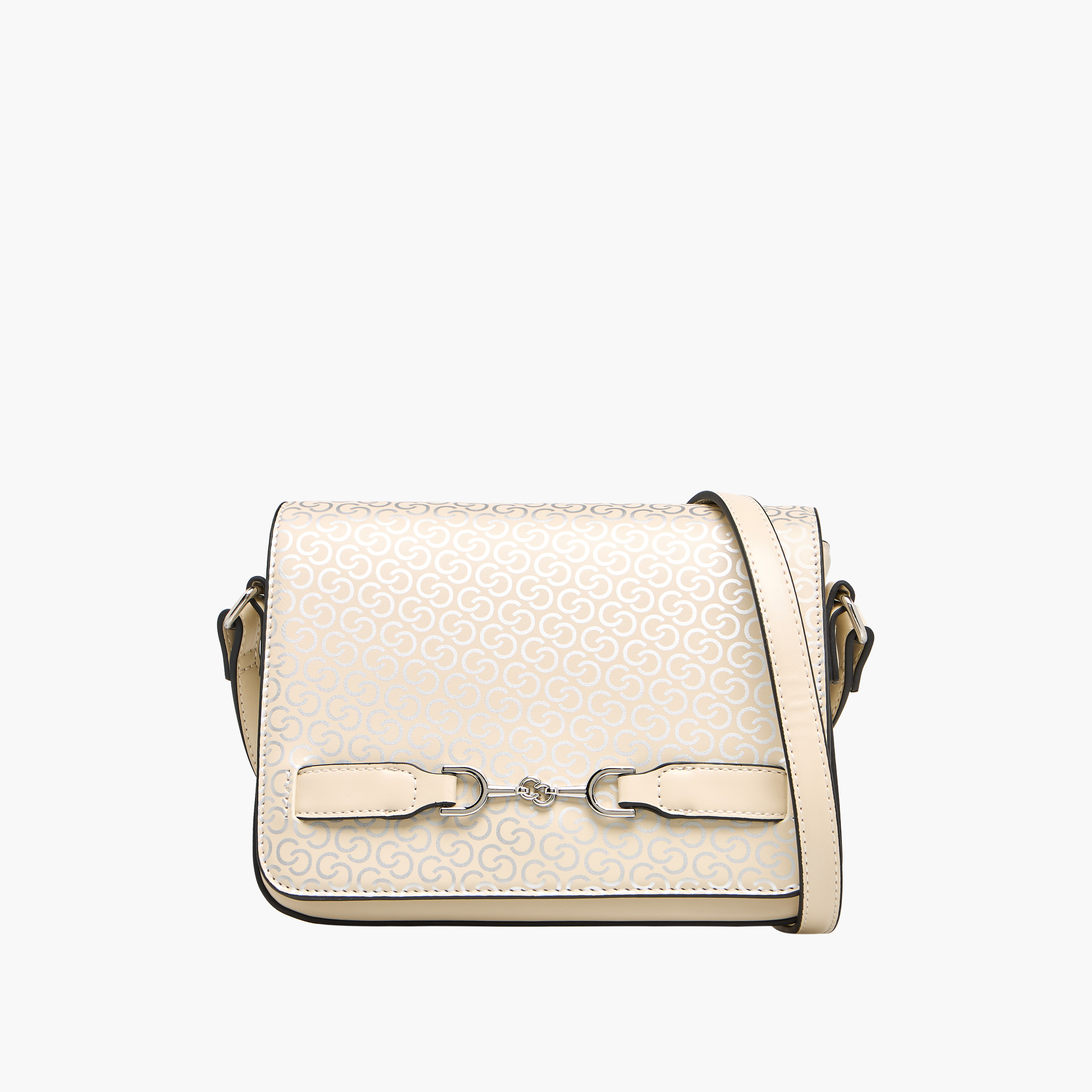 Celeste Monogram Print Crossbody Bag with Button Closure-women-bagsandwallets-handbags-image-1