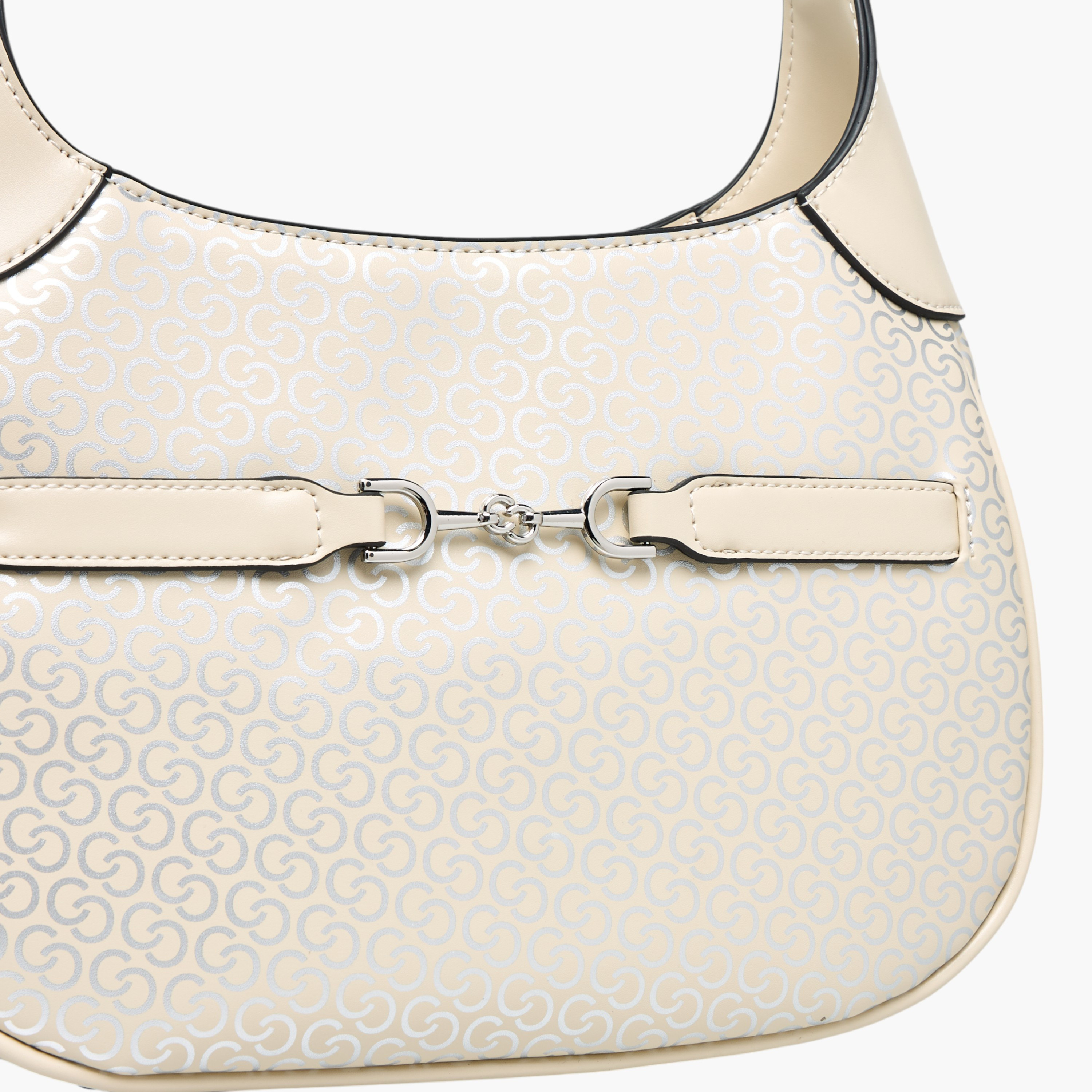 Celeste Monogram Print Shoulder Bag with Adjustable Strap and Zip Closure-women-bagsandwallets-handbags-image-6