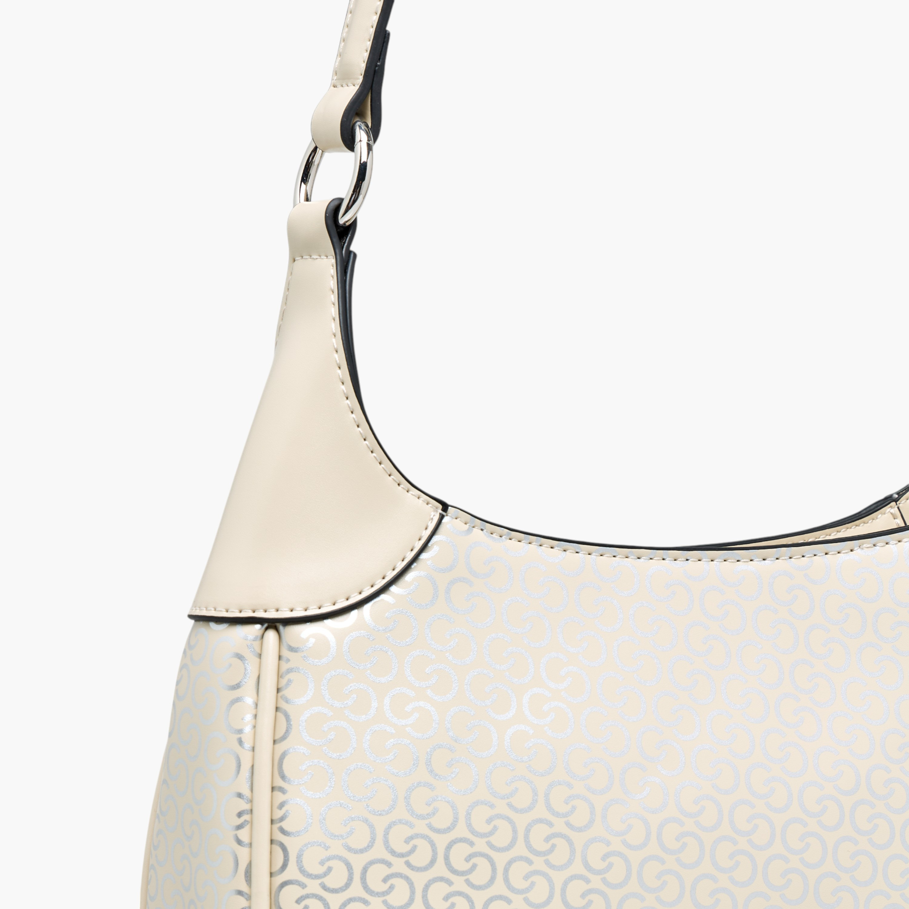 Celeste Monogram Print Shoulder Bag with Adjustable Strap and Zip Closure-women-bagsandwallets-handbags-image-7