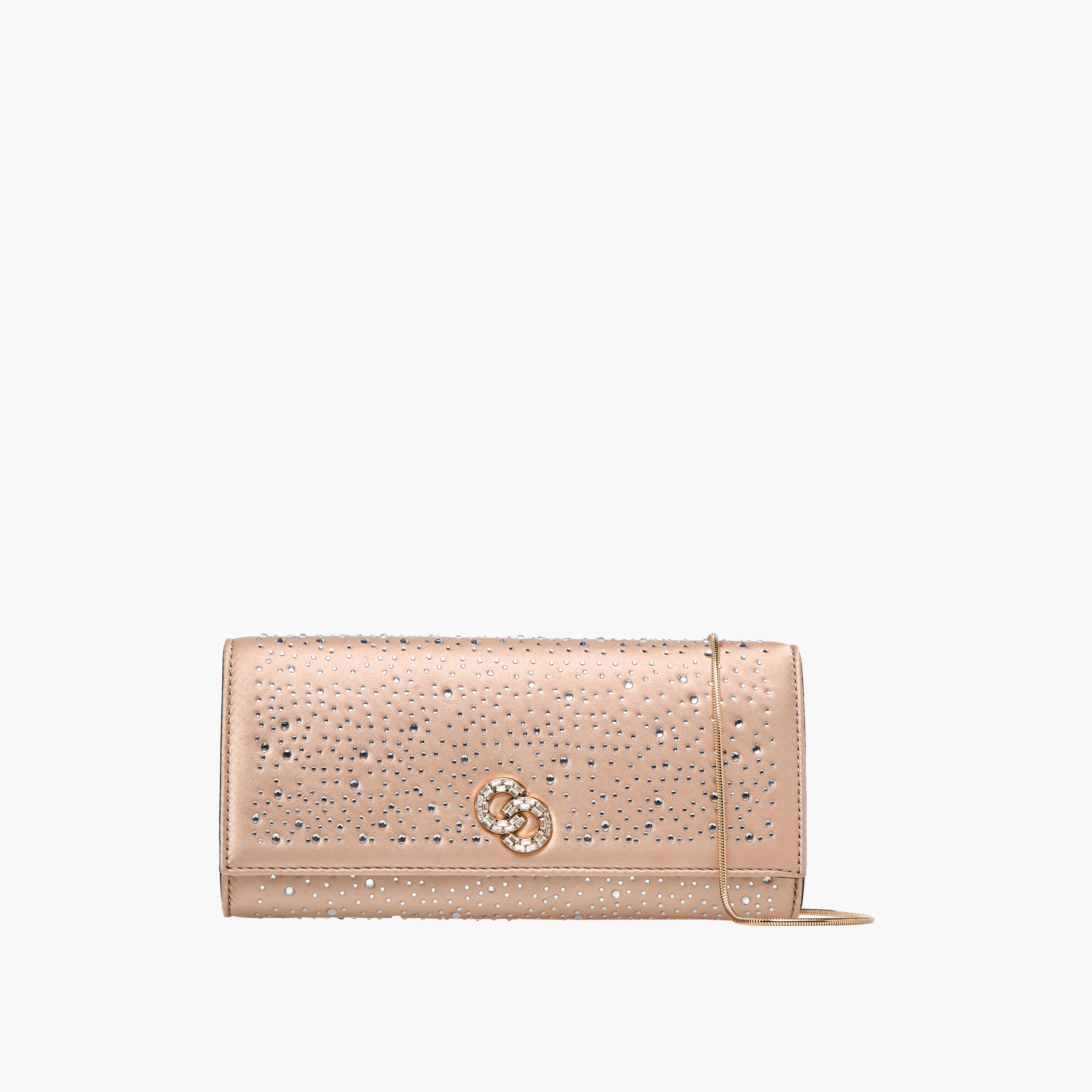 Celeste Embellished Crossbody  Bag with Chain Strap and Button Closure-women-bagsandwallets-handbags-image-1