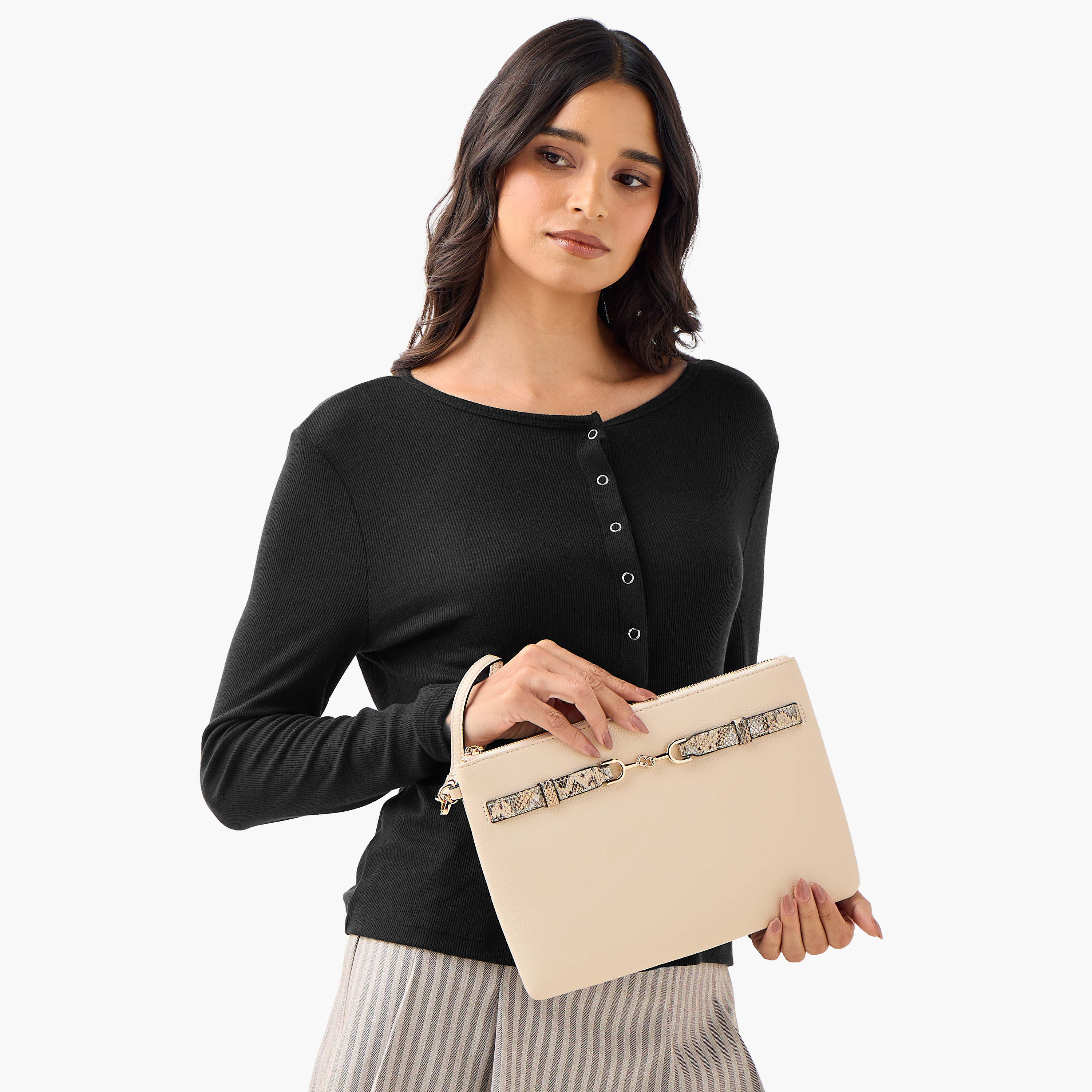 Celeste Textured Clutch with Zip Closure-women-bagsandwallets-handbags-image-2