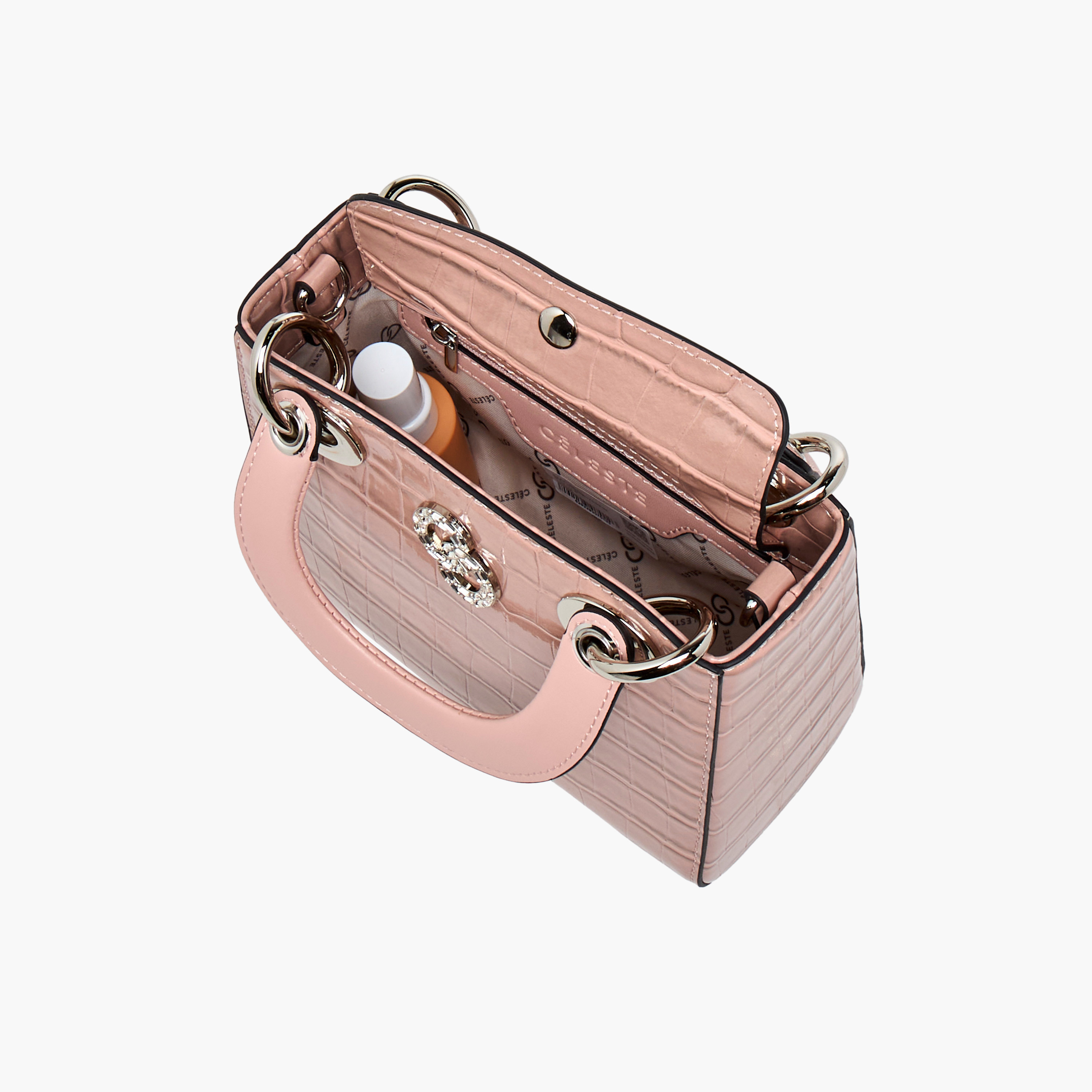 Celeste Textured Tote Bag with Detachable Strap and Button Closure-women-bagsandwallets-handbags-image-10