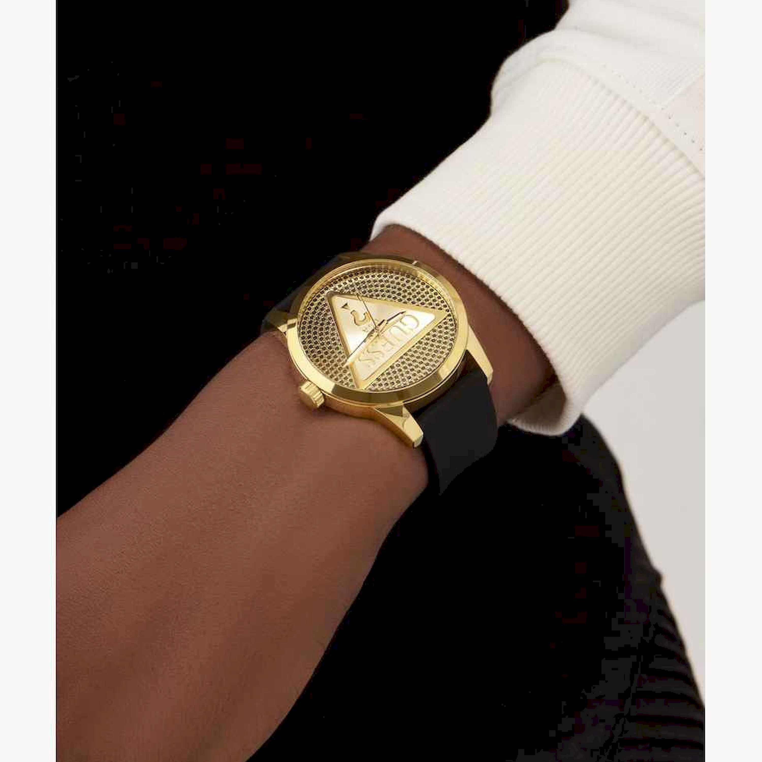 Guess Men's 44MM Black Analog Stainless Steel Strap Watch | GW0916G1-men-watchesandjewellery-watches-image-4