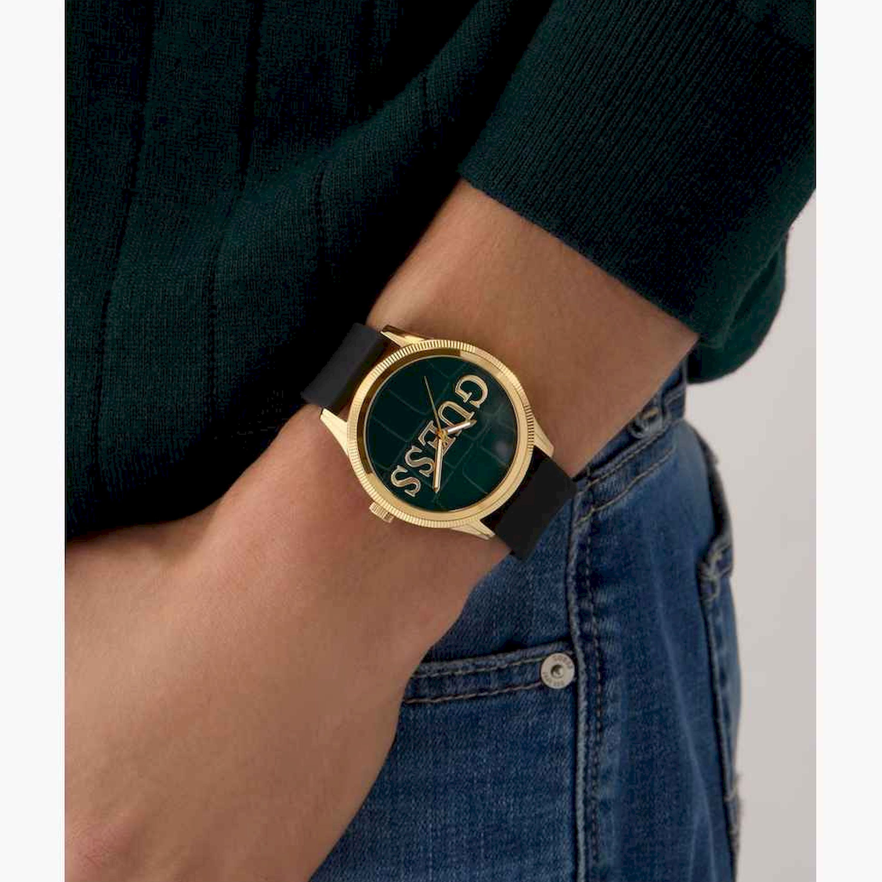 غيس- ساعة تناظرية للرجال سوار ستانلس ستيل 44مم لون أسود | GW0887G2-men-watchesandjewellery-watches-image-2