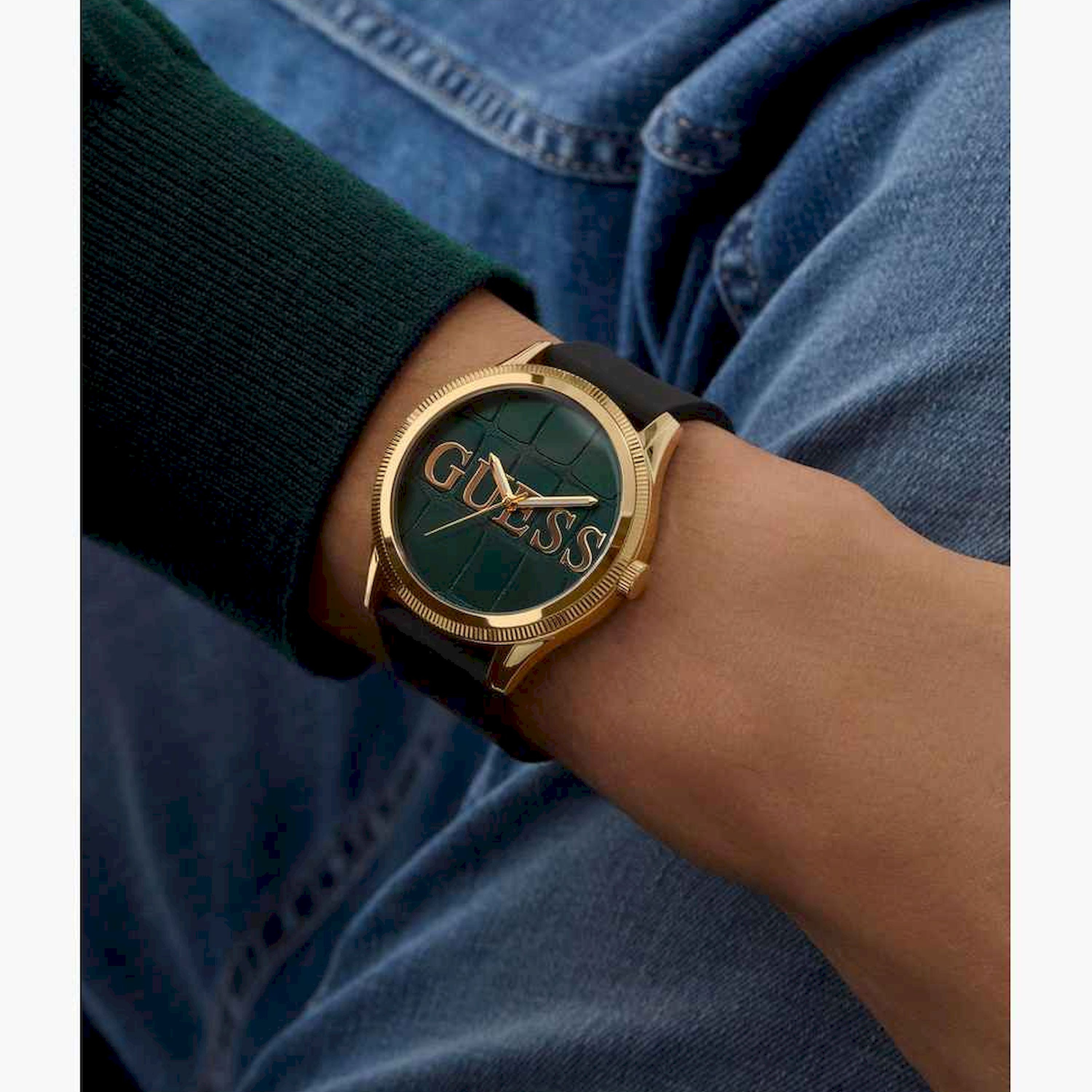 غيس- ساعة تناظرية للرجال سوار ستانلس ستيل 44مم لون أسود | GW0887G2-men-watchesandjewellery-watches-image-3