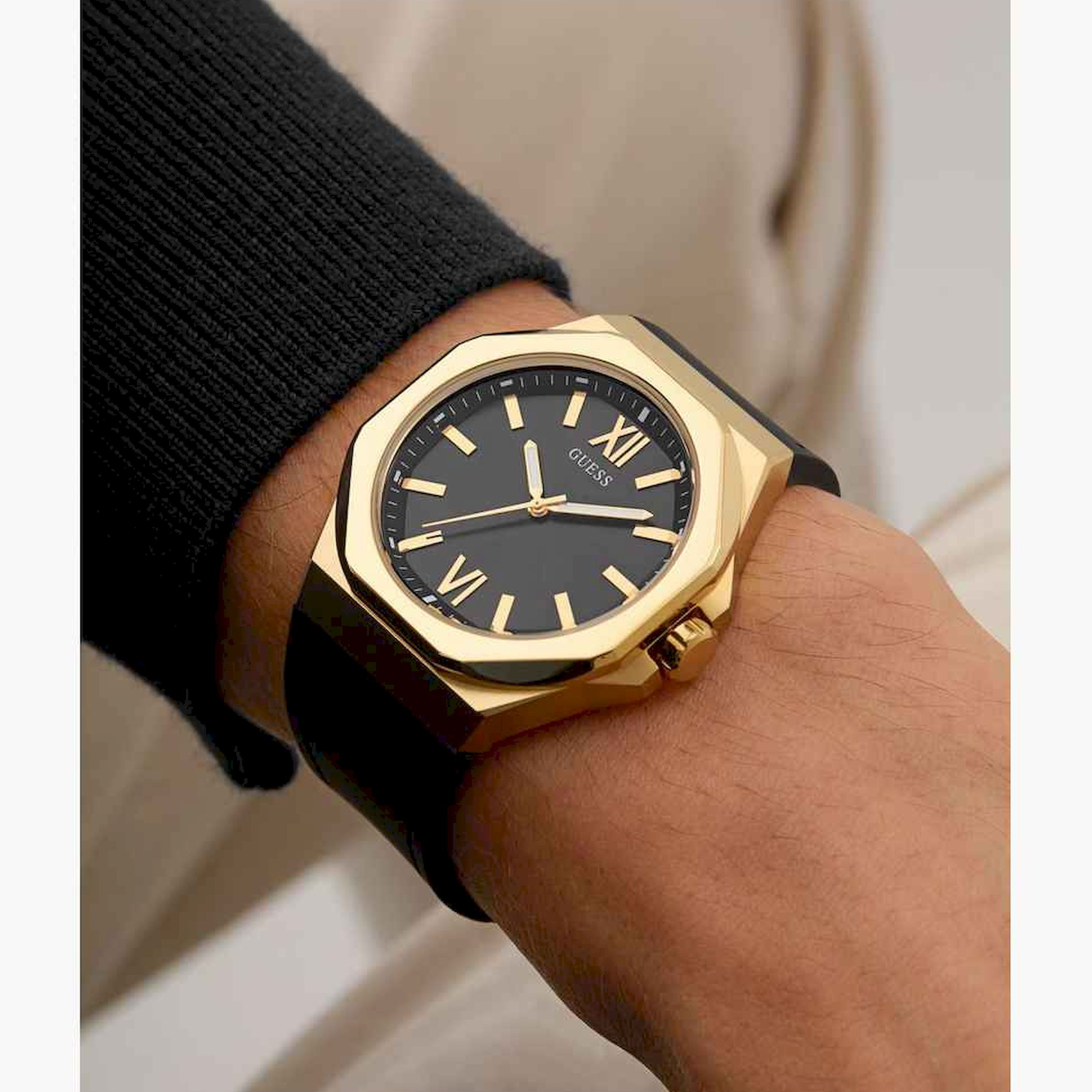 غيس- ساعة تناظرية للرجال سوار ستانلس ستيل 42مم لون أسود | GW0850G2-men-watchesandjewellery-watches-image-4