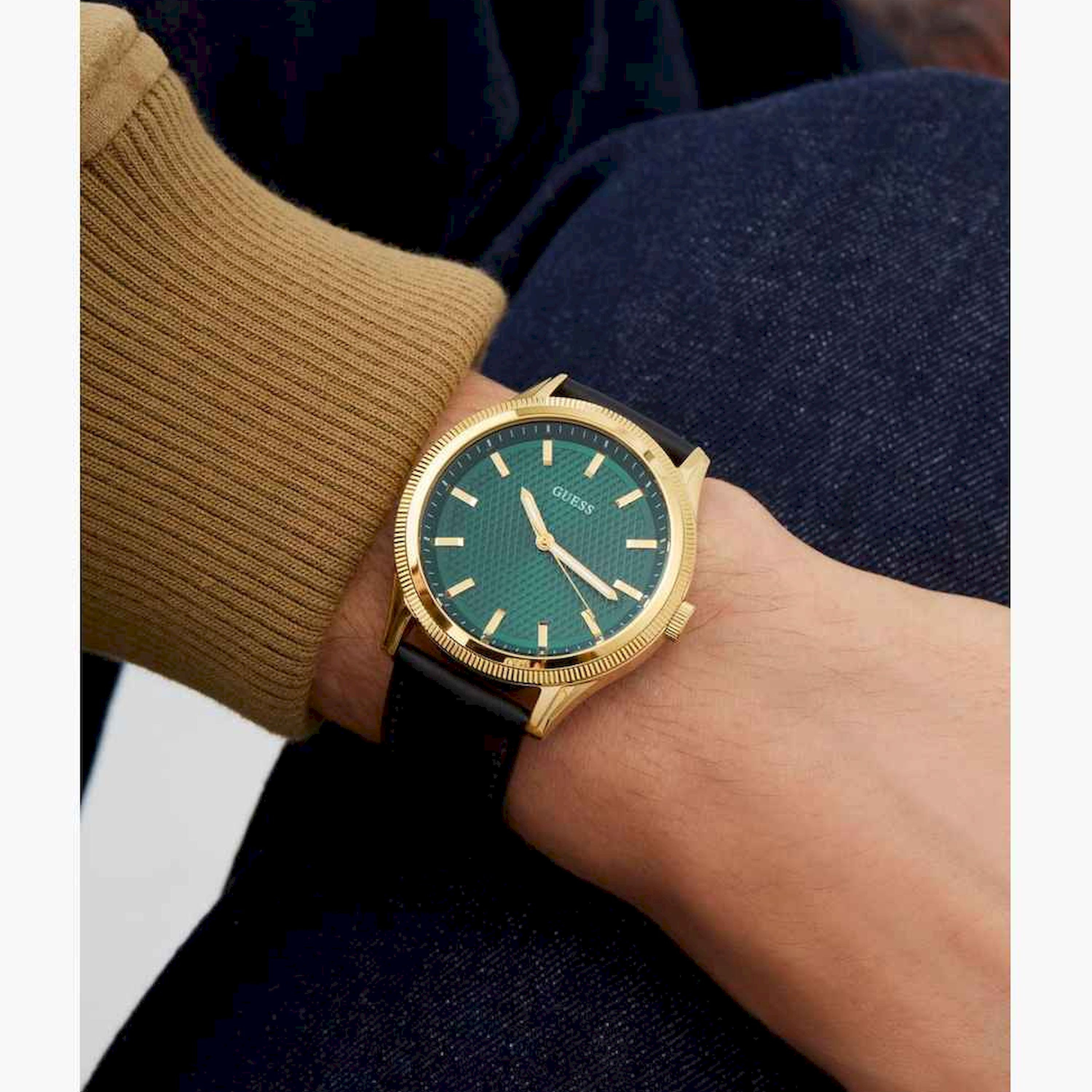 غيس- ساعة تناظرية للرجال سوار ستانلس ستيل 44مم لون أسود | GW0846G1-men-watchesandjewellery-watches-image-3