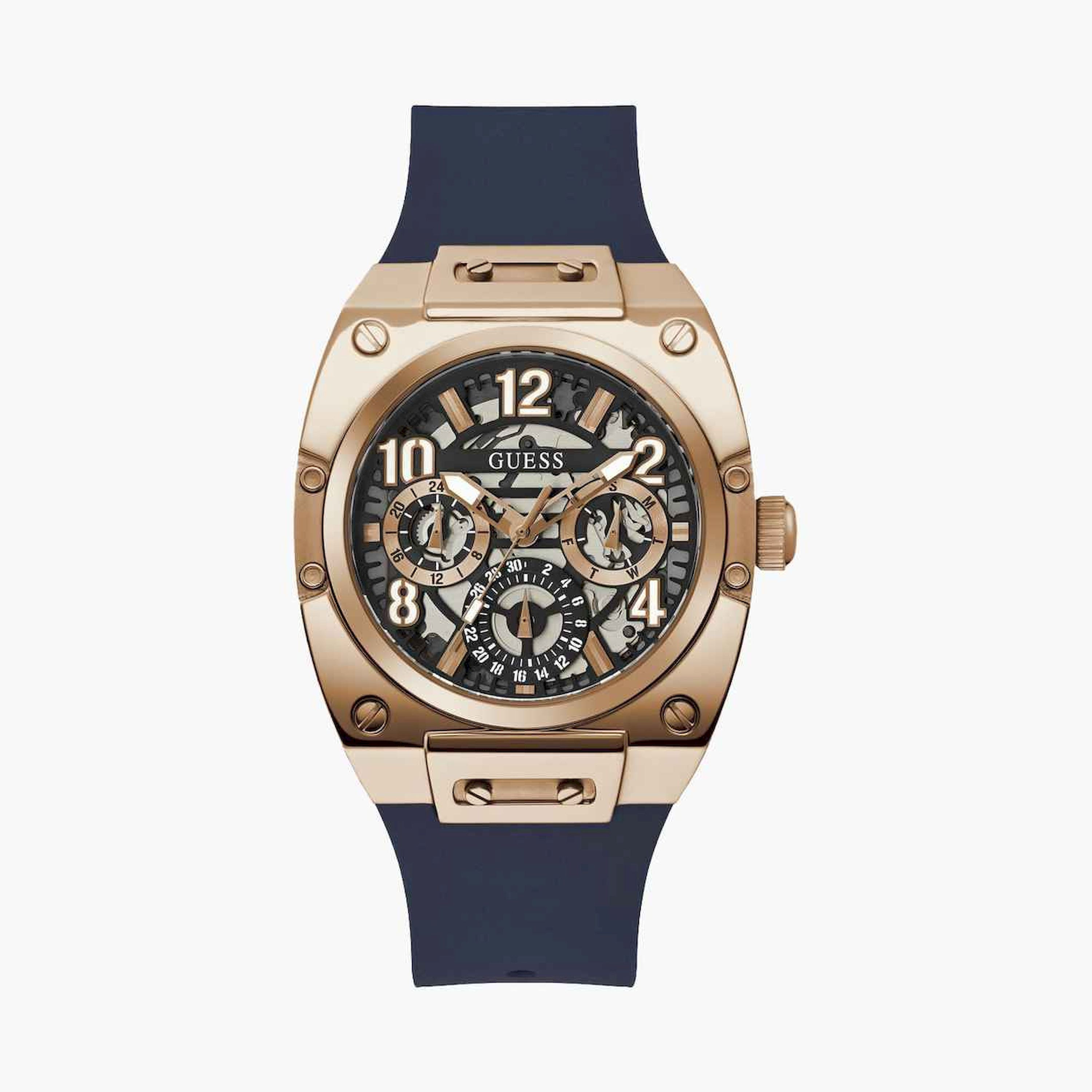 Guess Men's 42MM Blue Chronograph Stainless Steel Strap Watch | GW0569G3-men-watchesandjewellery-watches-image-1