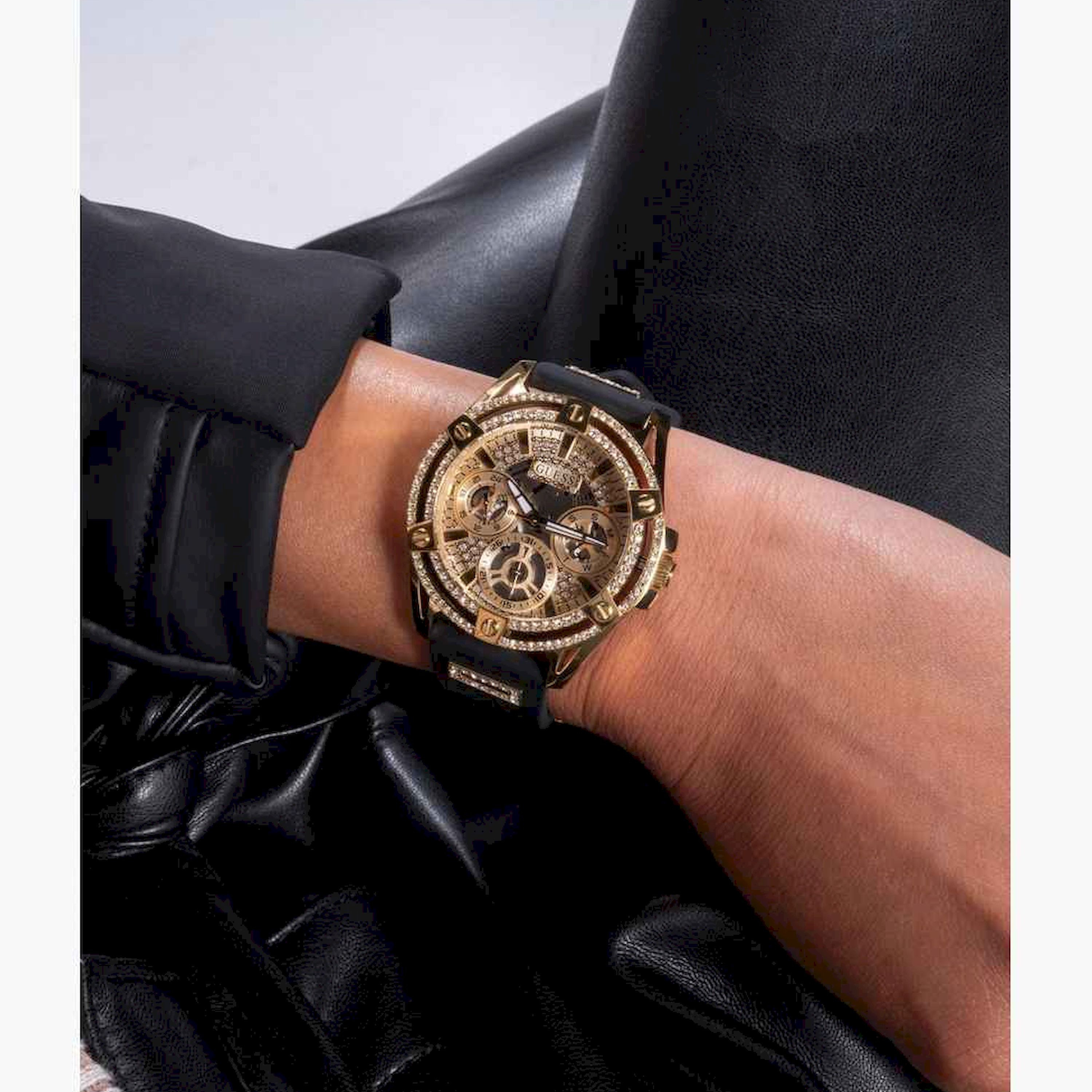 Guess Women's 40MM White Chronograph Stainless Steel Strap Watch | GW0536L3-women-watchesandjewellery-watches-image-3