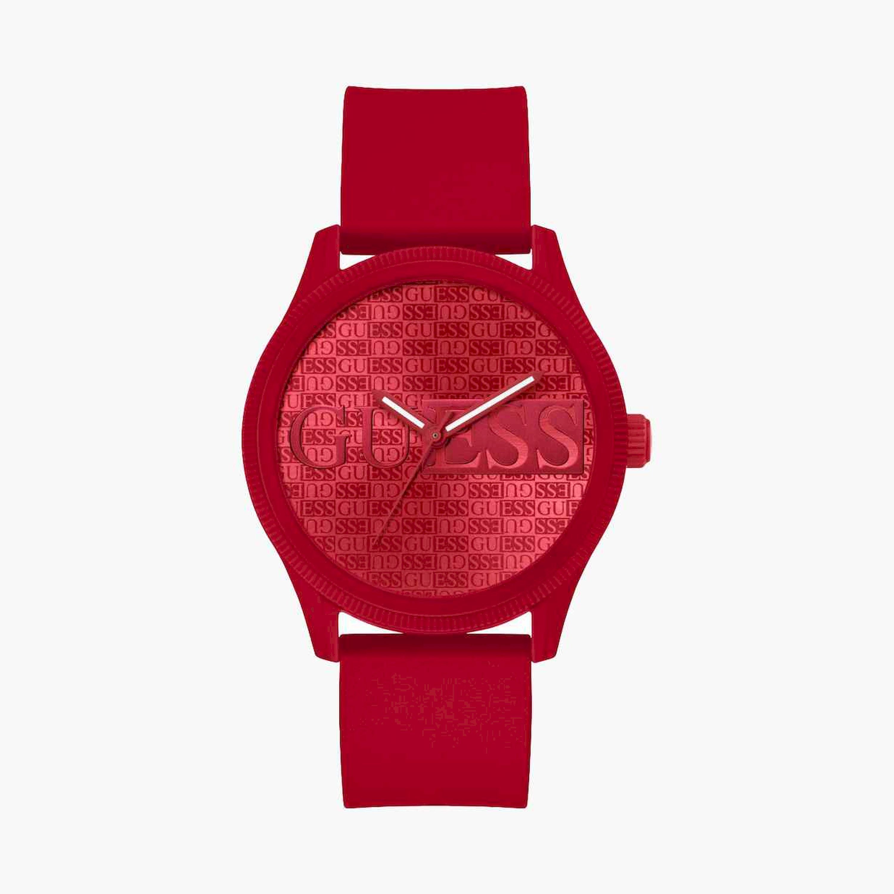 Guess Men's 45MM Red Analog Silicone Strap Watch | GW0780G2-men-watchesandjewellery-watches-image-1