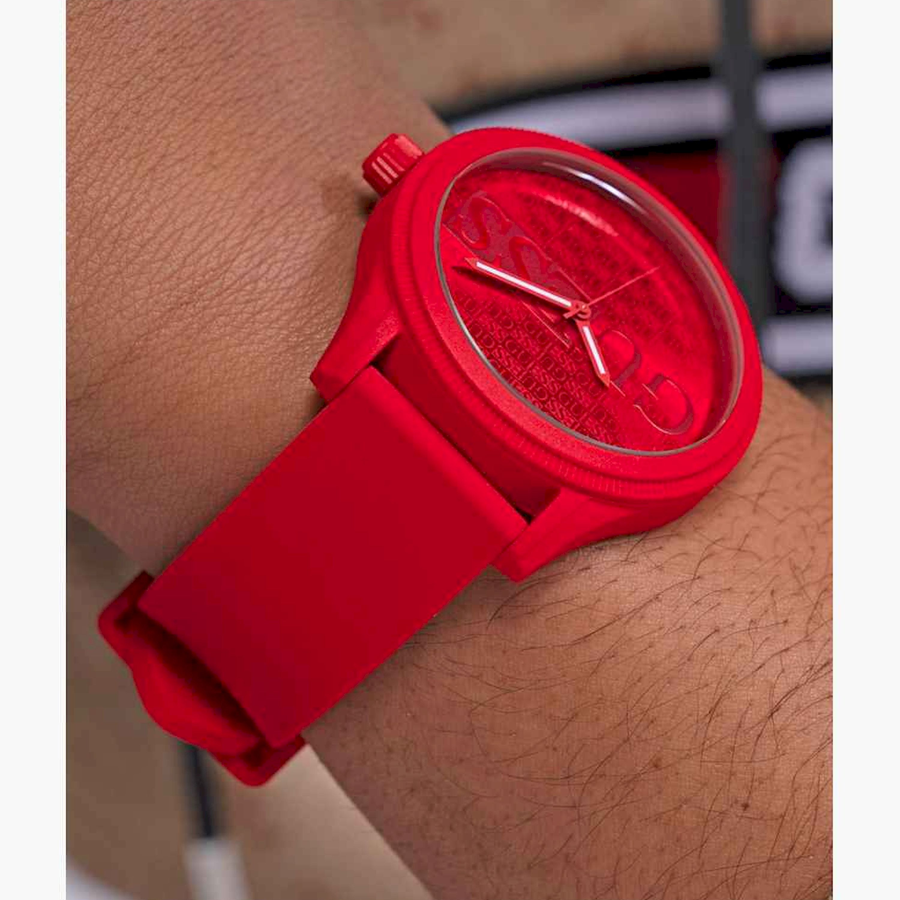 Guess Men's 45MM Red Analog Silicone Strap Watch | GW0780G2-men-watchesandjewellery-watches-image-4