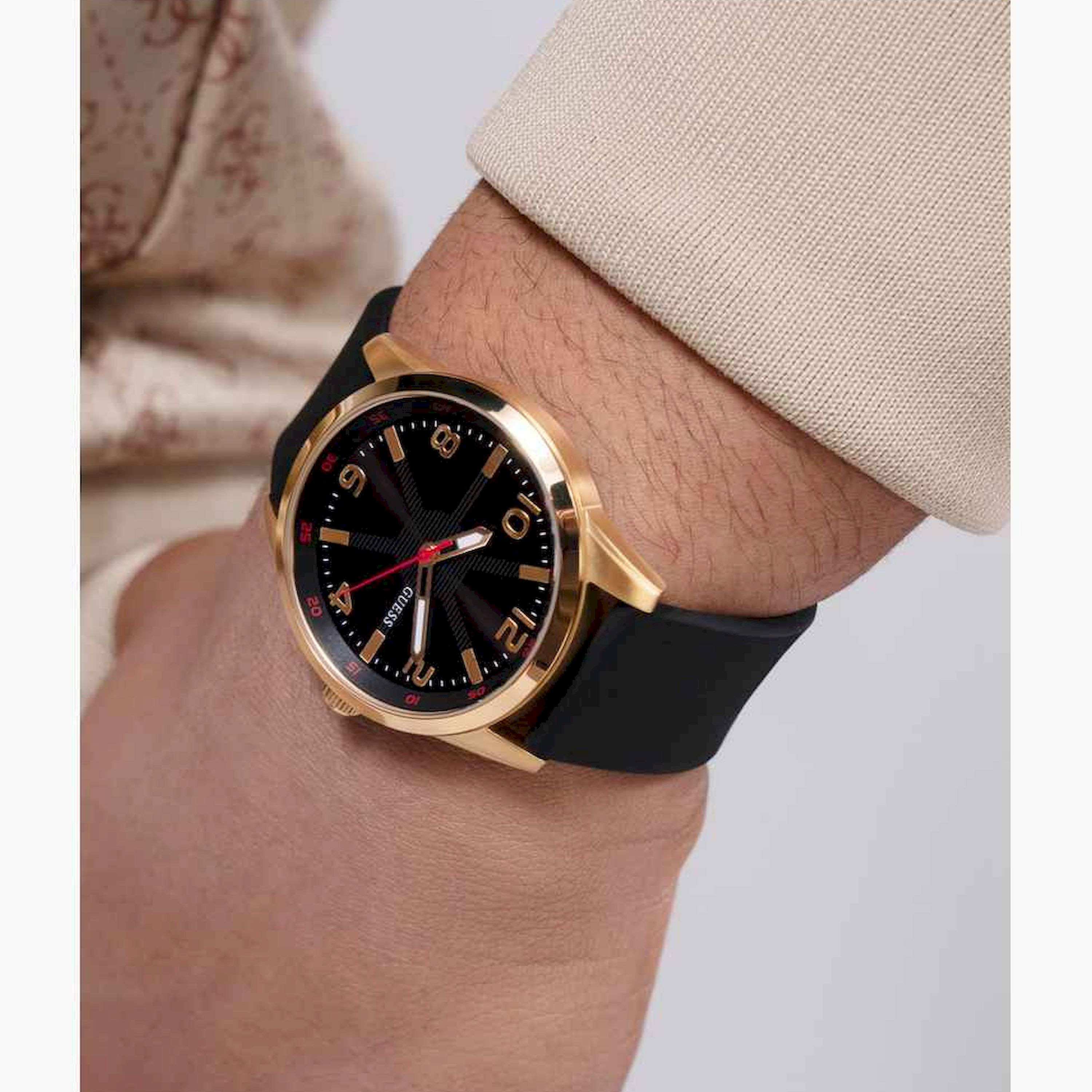 Guess Men's 42MM Black Analog Stainless Steel Strap Watch | GW0805G2-men-watchesandjewellery-watches-image-4