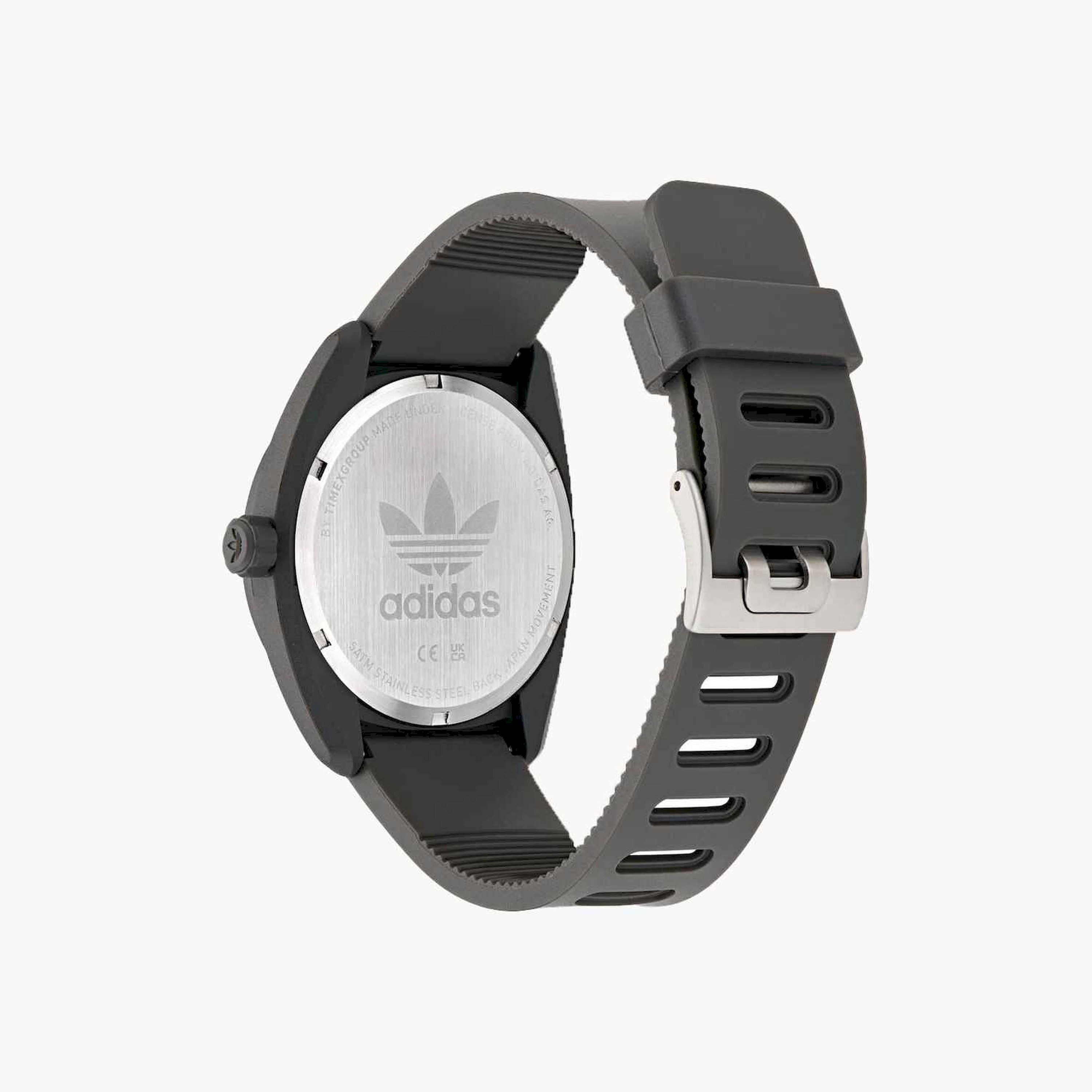أديداس- ساعة اصطناعية تناظرية سوار جلدي لون أسود | AOST24547-men-watchesandjewellery-watches-image-3