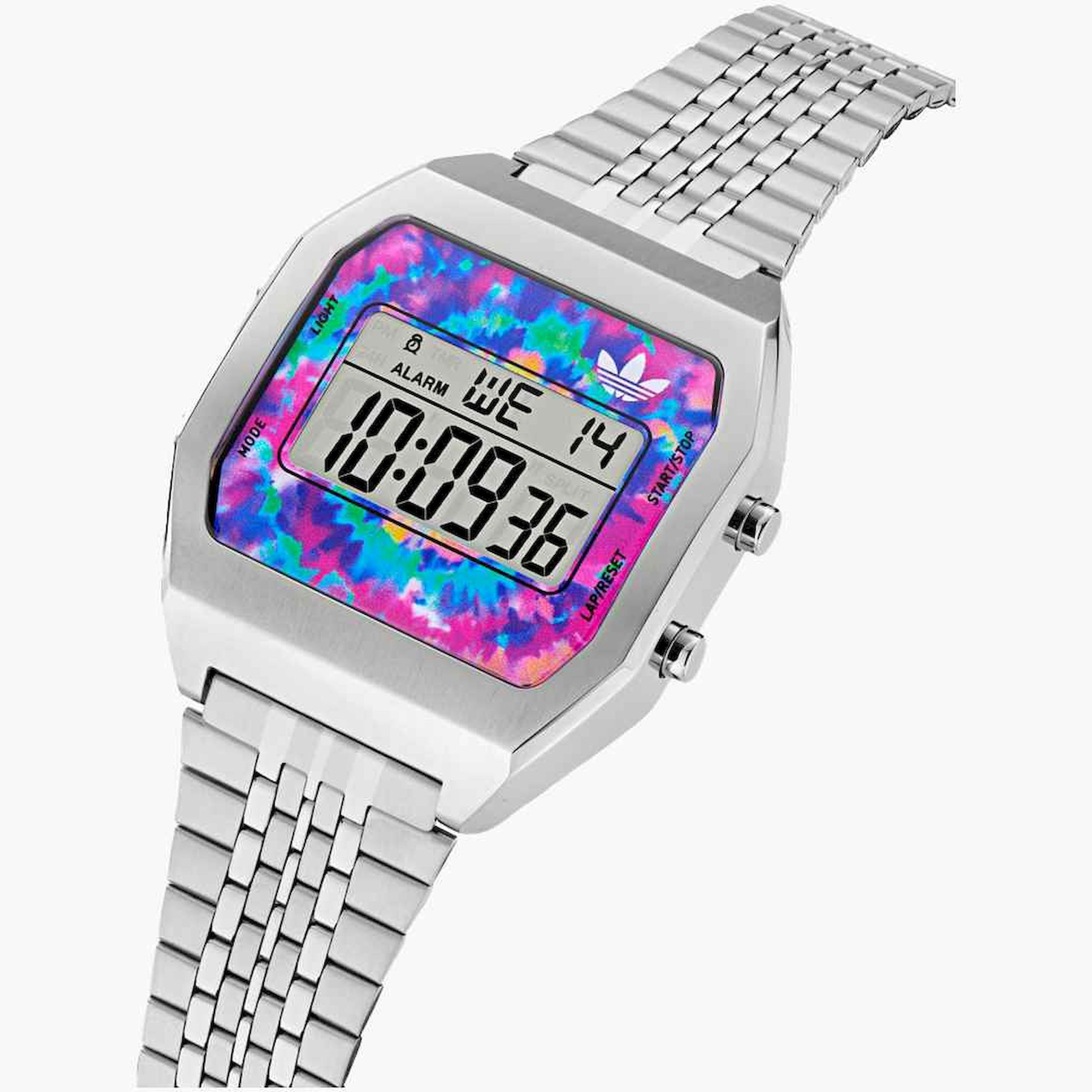 أديداس- ساعة رقمية سوار ستانلس ستيل لون فضي | AOST24557-men-watchesandjewellery-watches-image-4