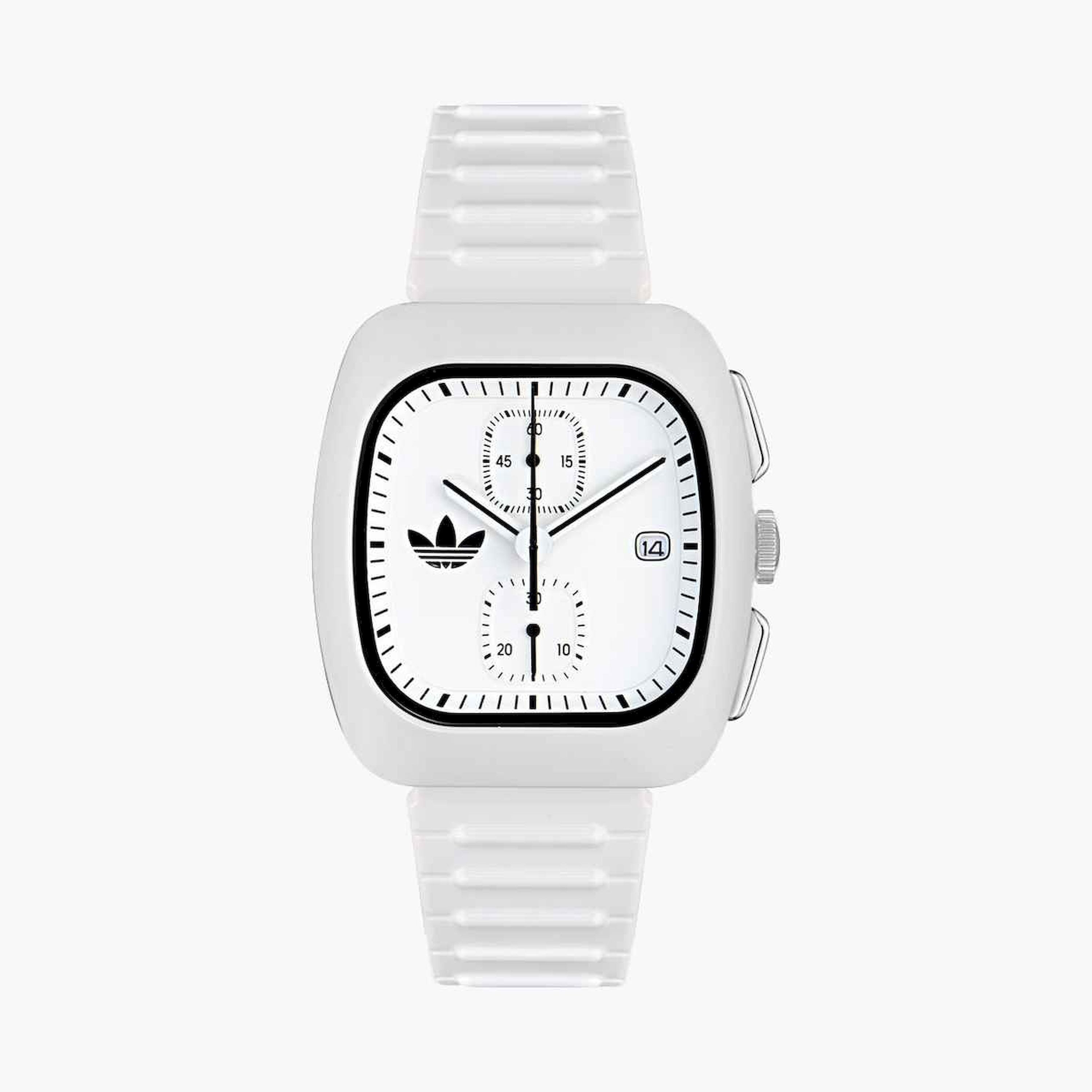 Adidas White Chronograph Artificial Leather Strap Watch | AOSY24532-men-watchesandjewellery-watches-image-1