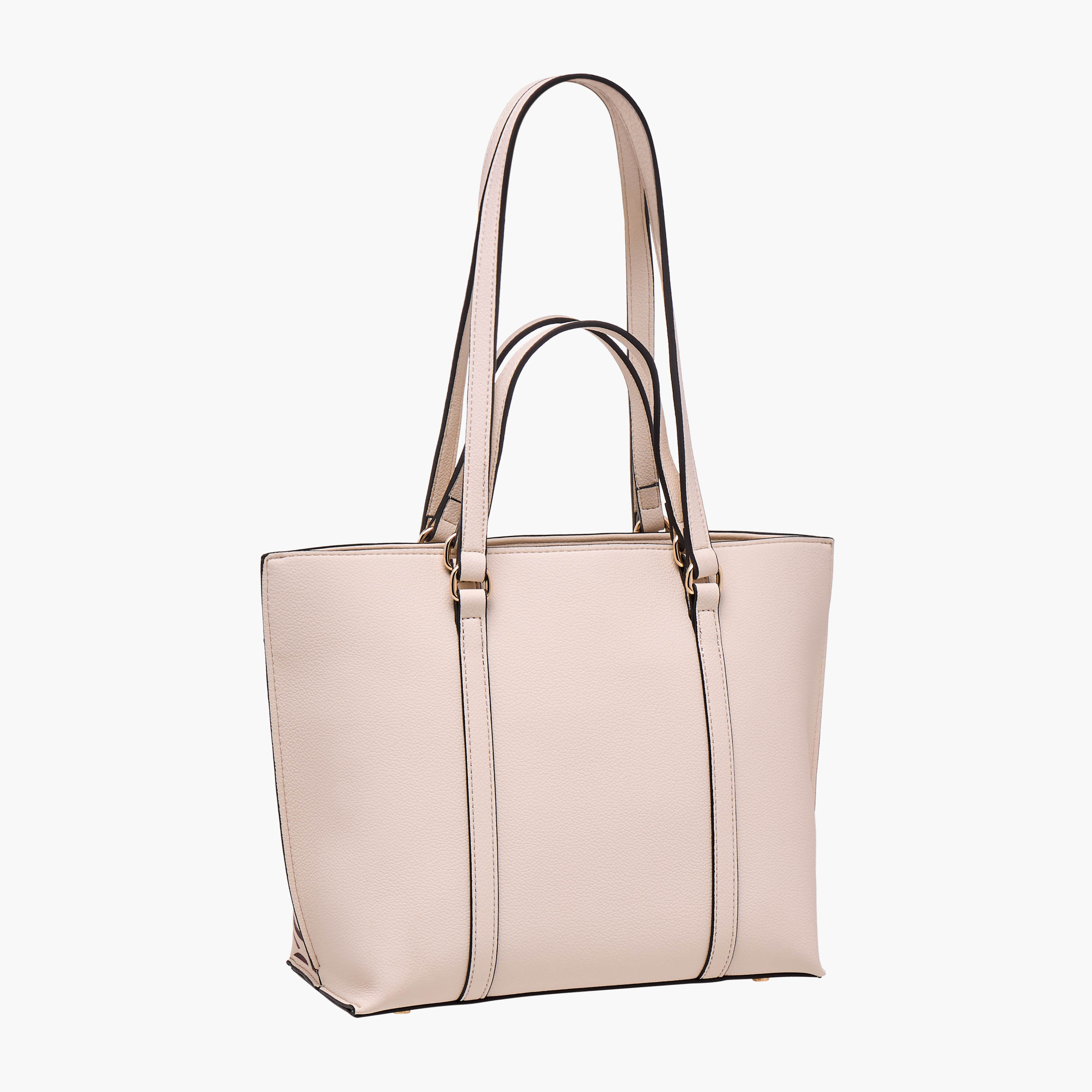 شنطة توتي بارزة الملمس بمقبض مزدوج وسحاب إغلاق ونقوش مونوجرام من سيليست-women-bagsandwallets-handbags-image-4