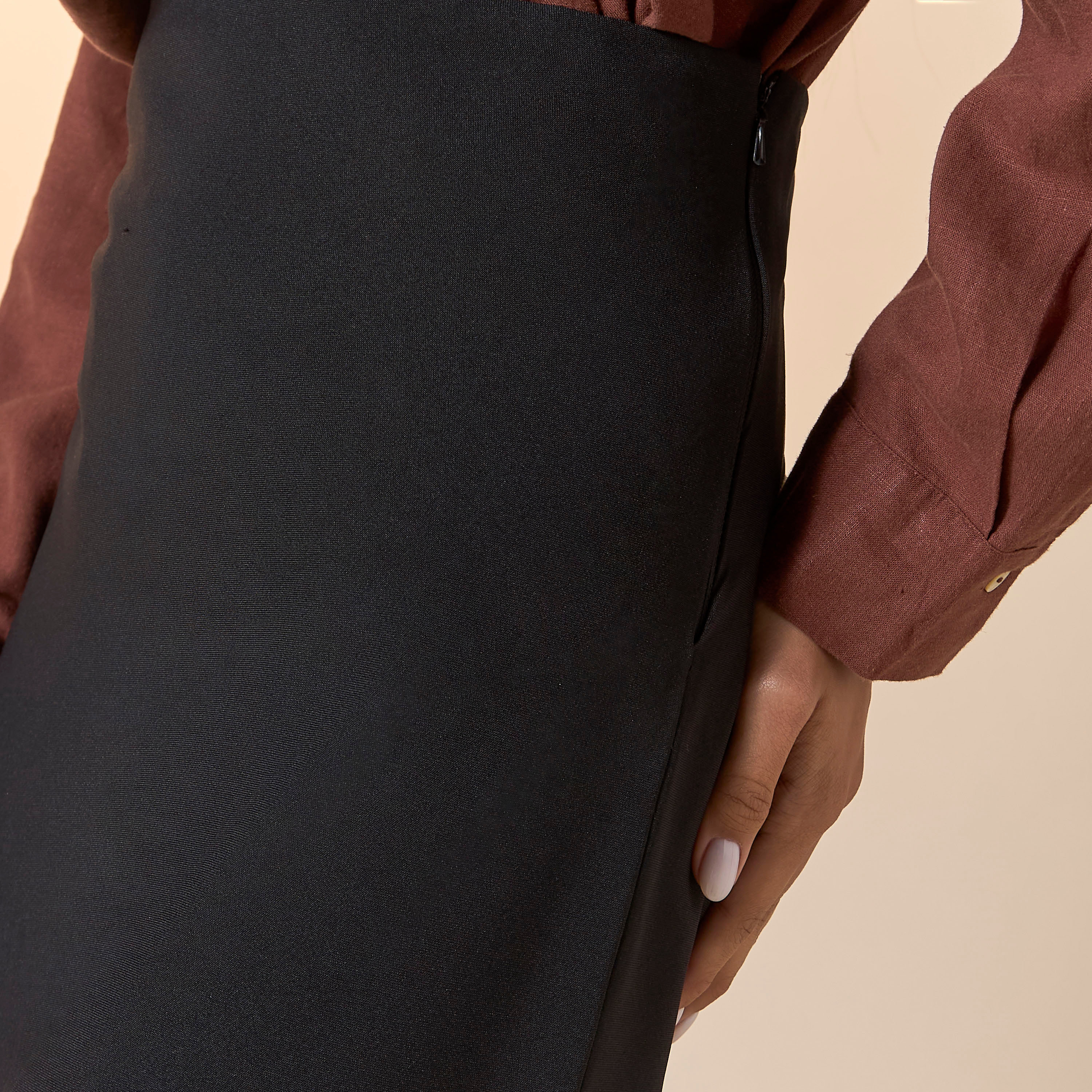 Golden Apple Solid Skirt with Zip Closure-women-clothing-bottoms-skirts-image-12