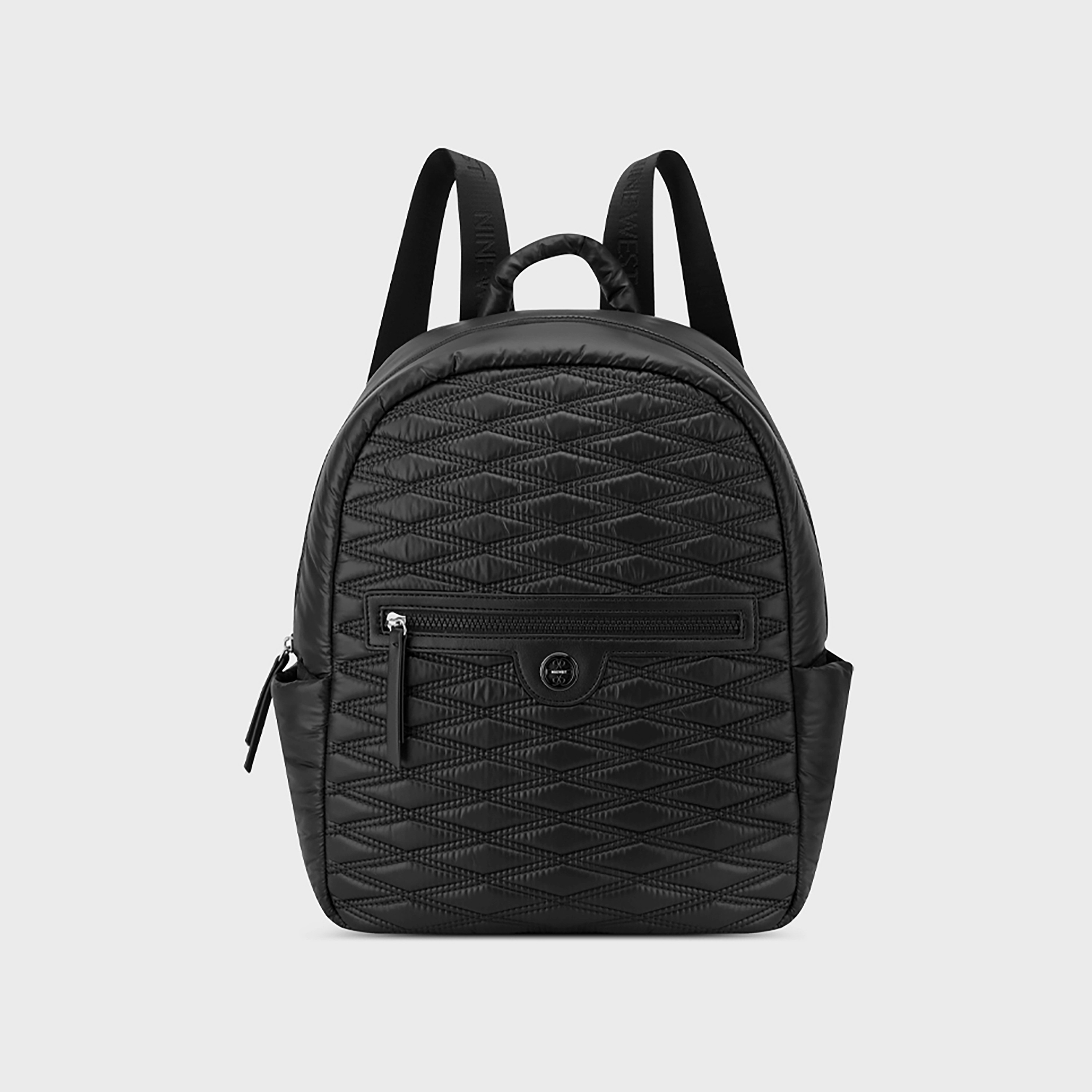 Nine West Quilted Backpack with Zipper Closure and Adjustable Strap-women-bagsandwallets-backpacks-image-1