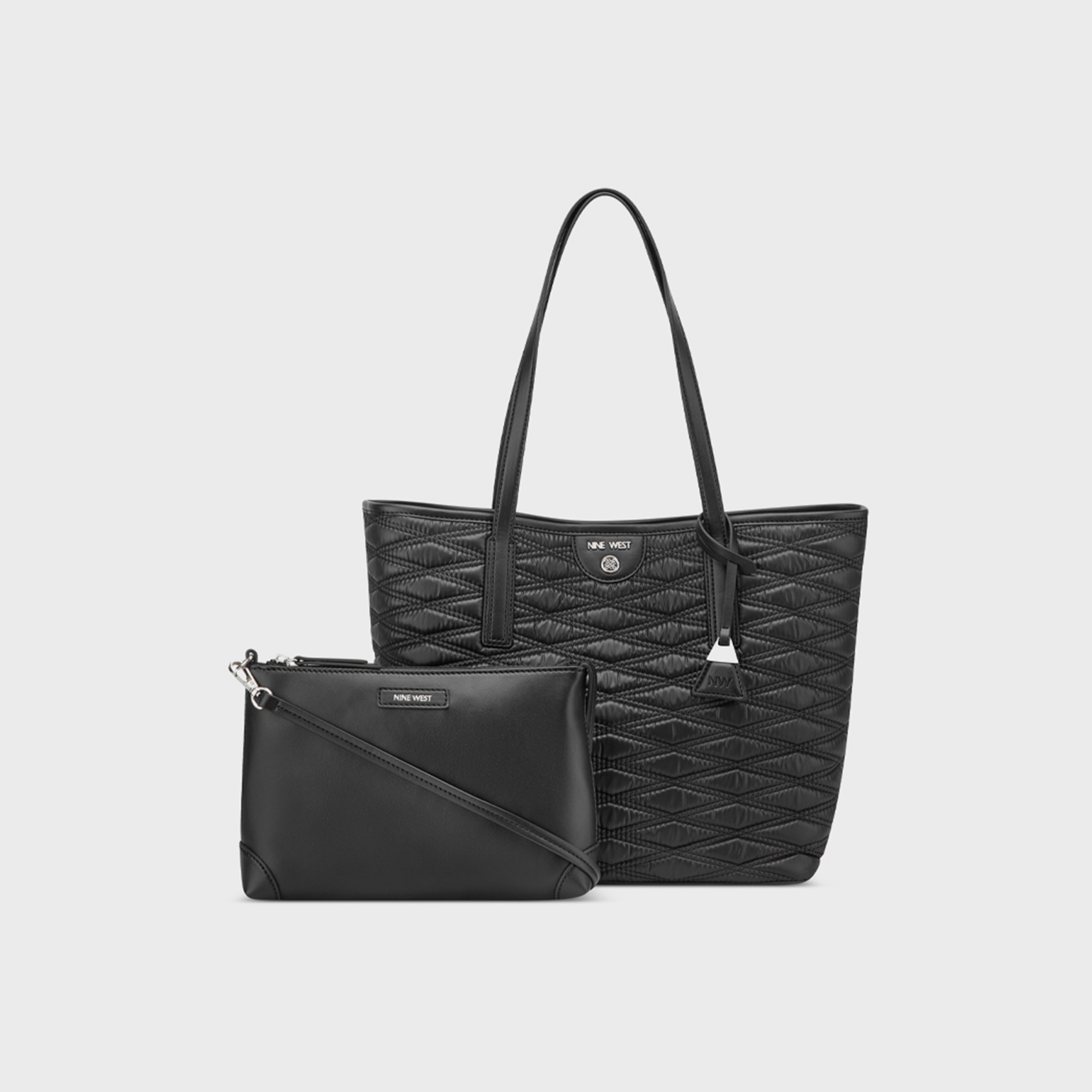 Nine West Quilted Double Handle Tote Bag with Magnetic Closure-women-bagsandwallets-handbags-image-1