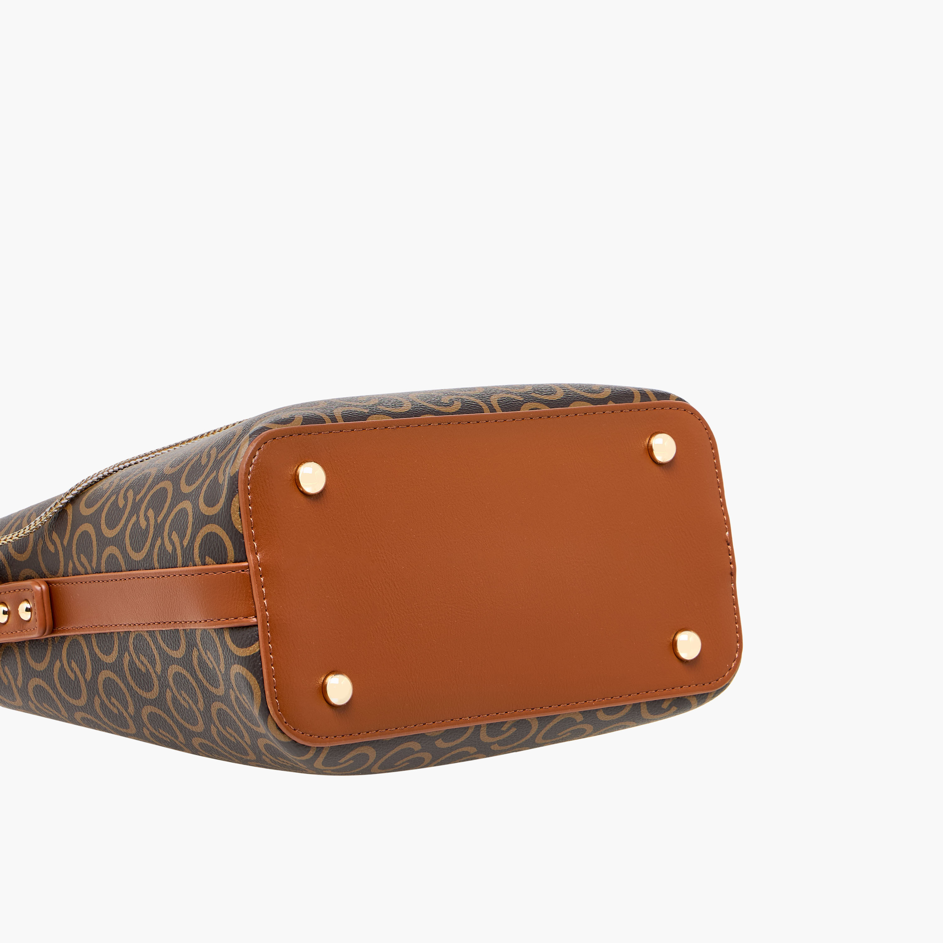 Celeste Monogram Print Shoulder Bag with Zip Closure-women-bagsandwallets-handbags-image-7